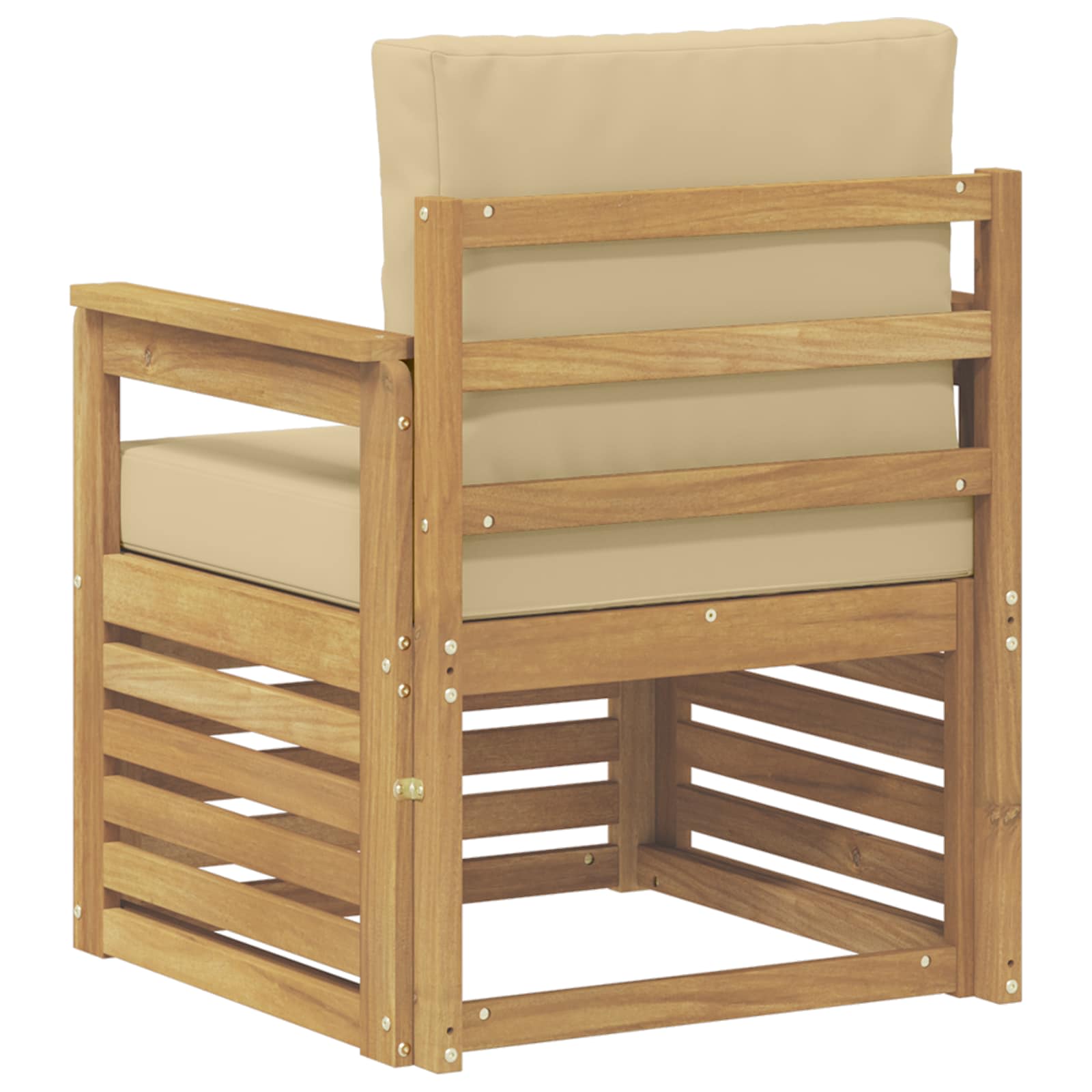 2 Komad Set vanjskih sofa Poliester Bijela i Bež