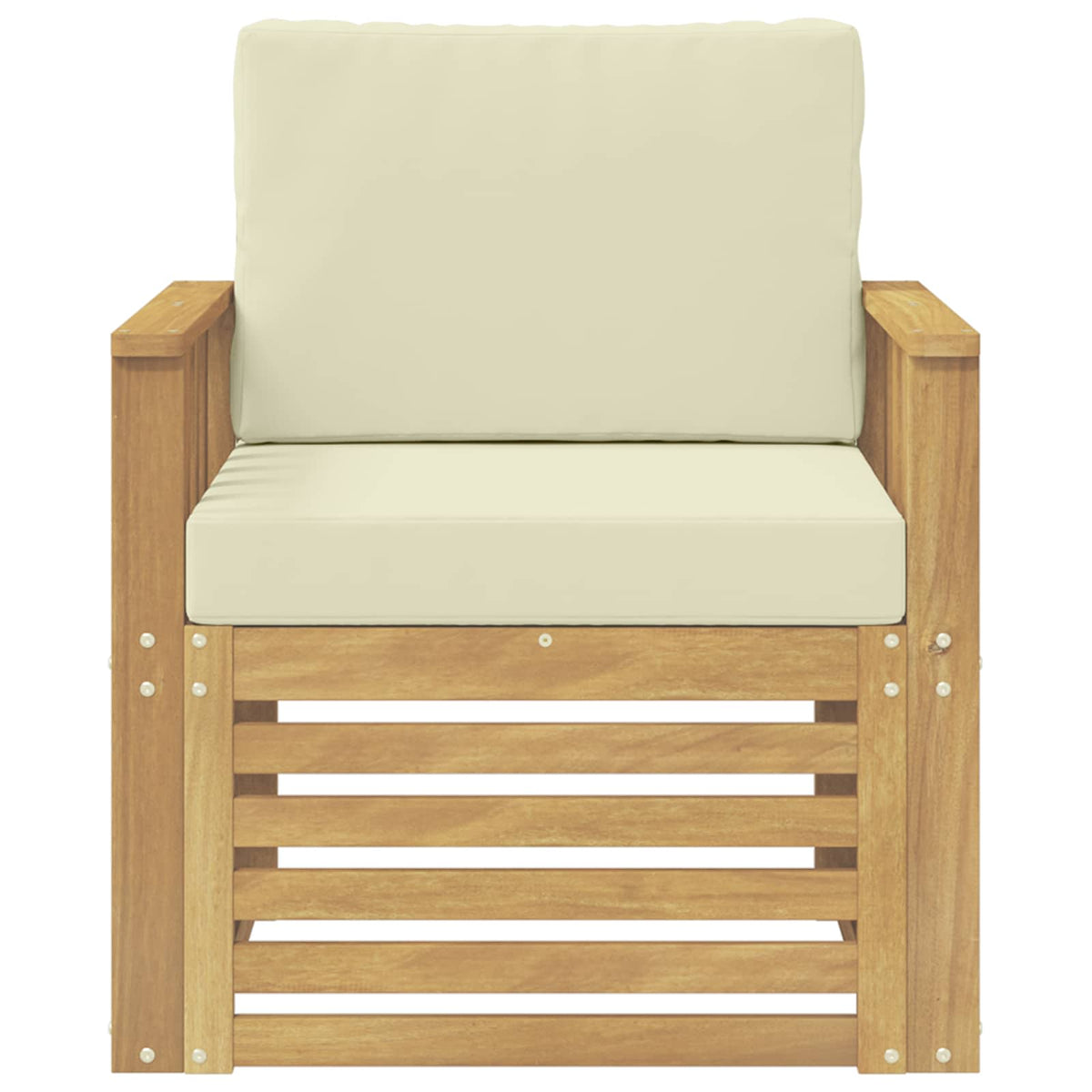 2 Komad Set vanjskih sofa Poliester Bijela i Krem