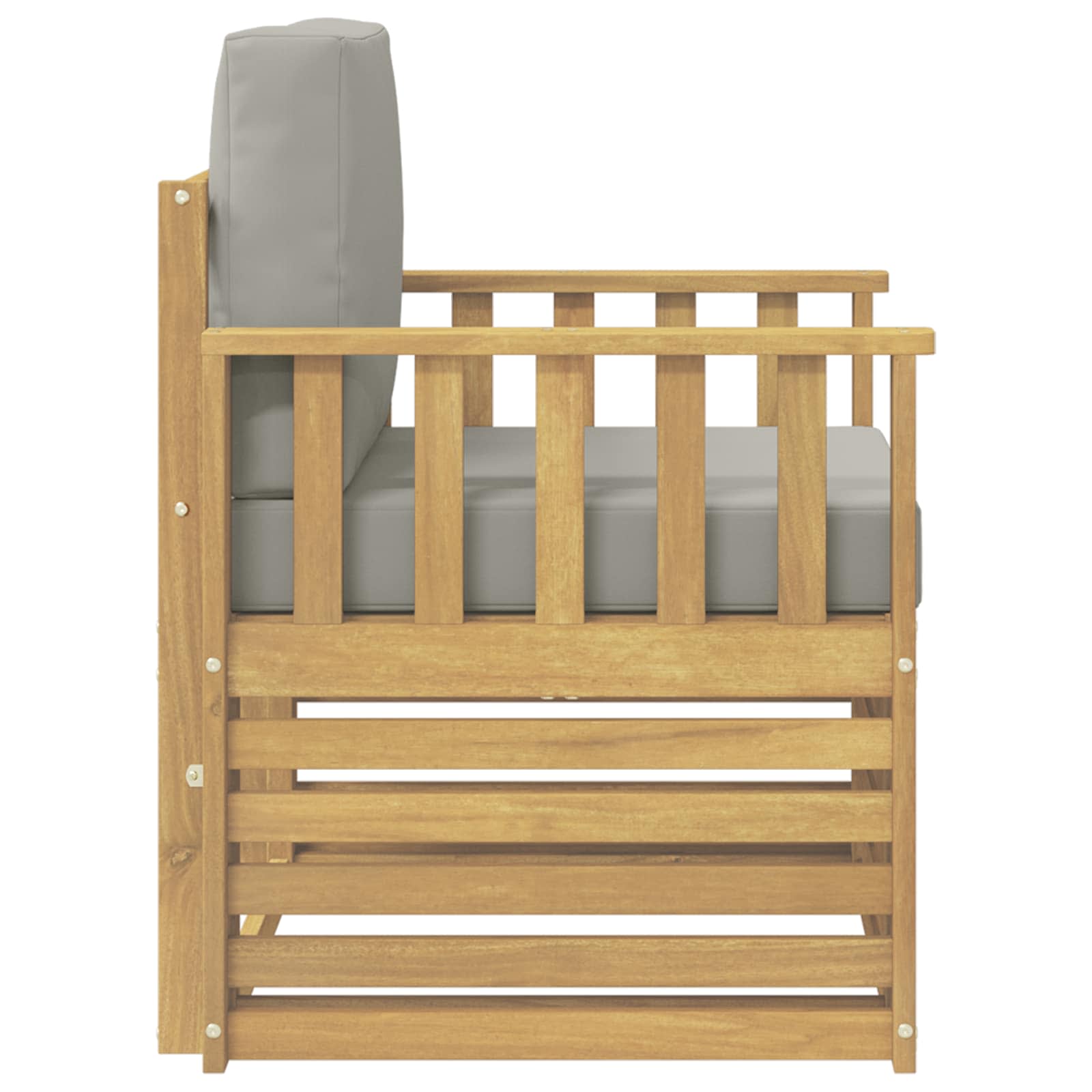 2 Komad Set vanjskih sofa Poliester Bijela i svijetlosiva