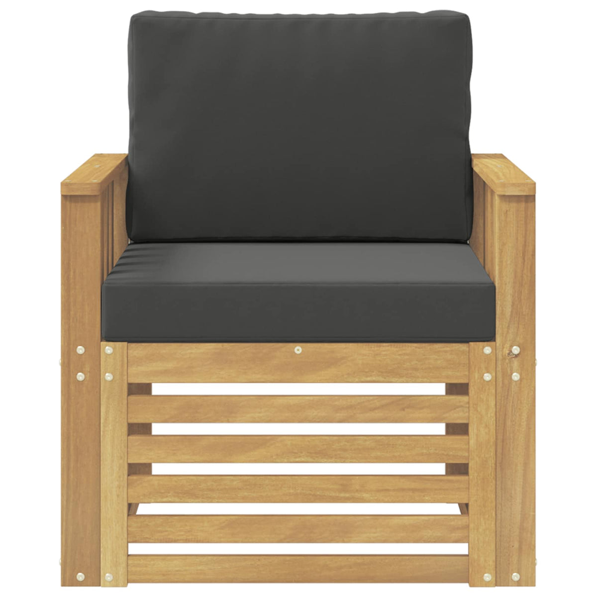 2 Komad Set vanjskih sofa Poliester Bijela i Antracit