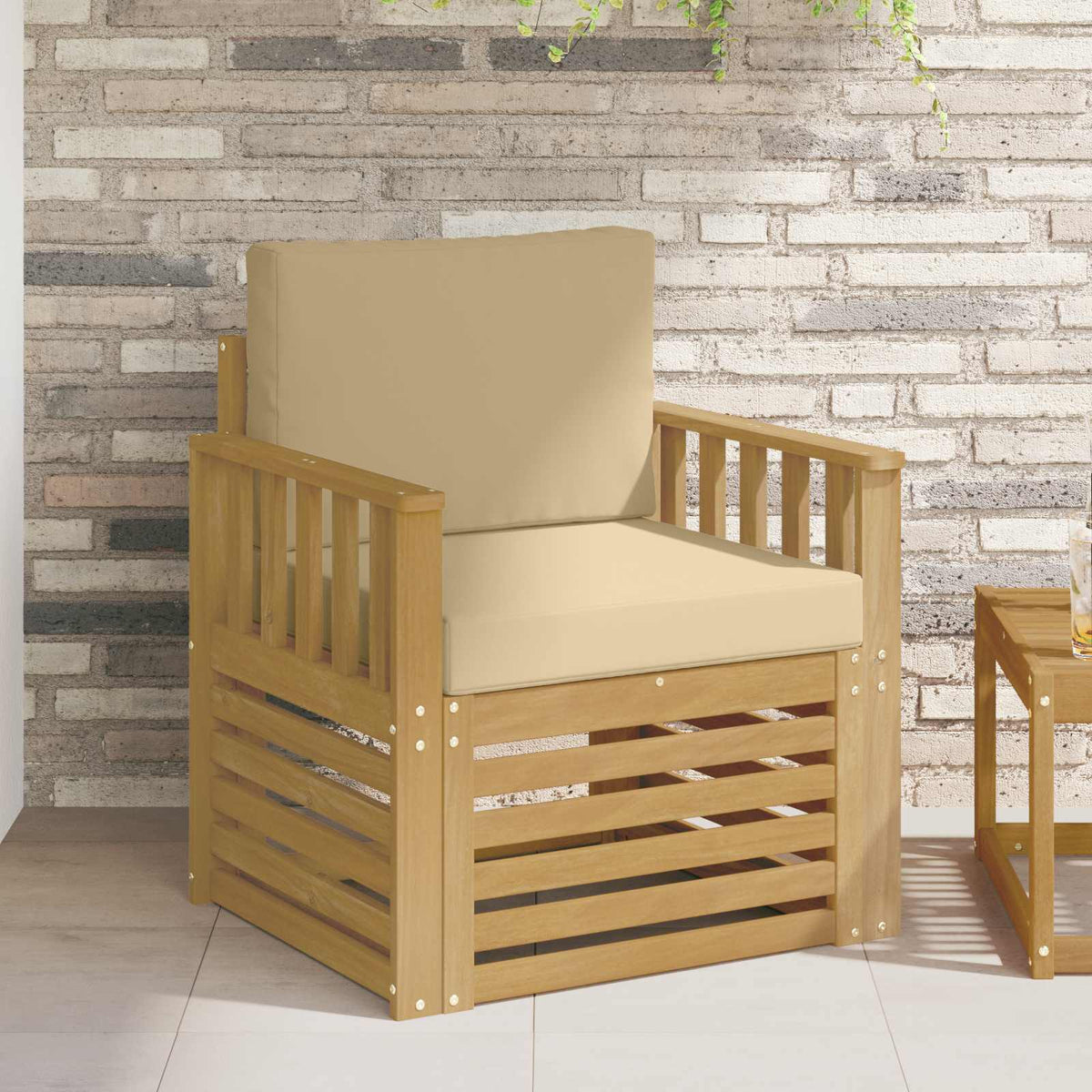 2 Komad Set vanjskih sofa Poliester Bijela i Bež