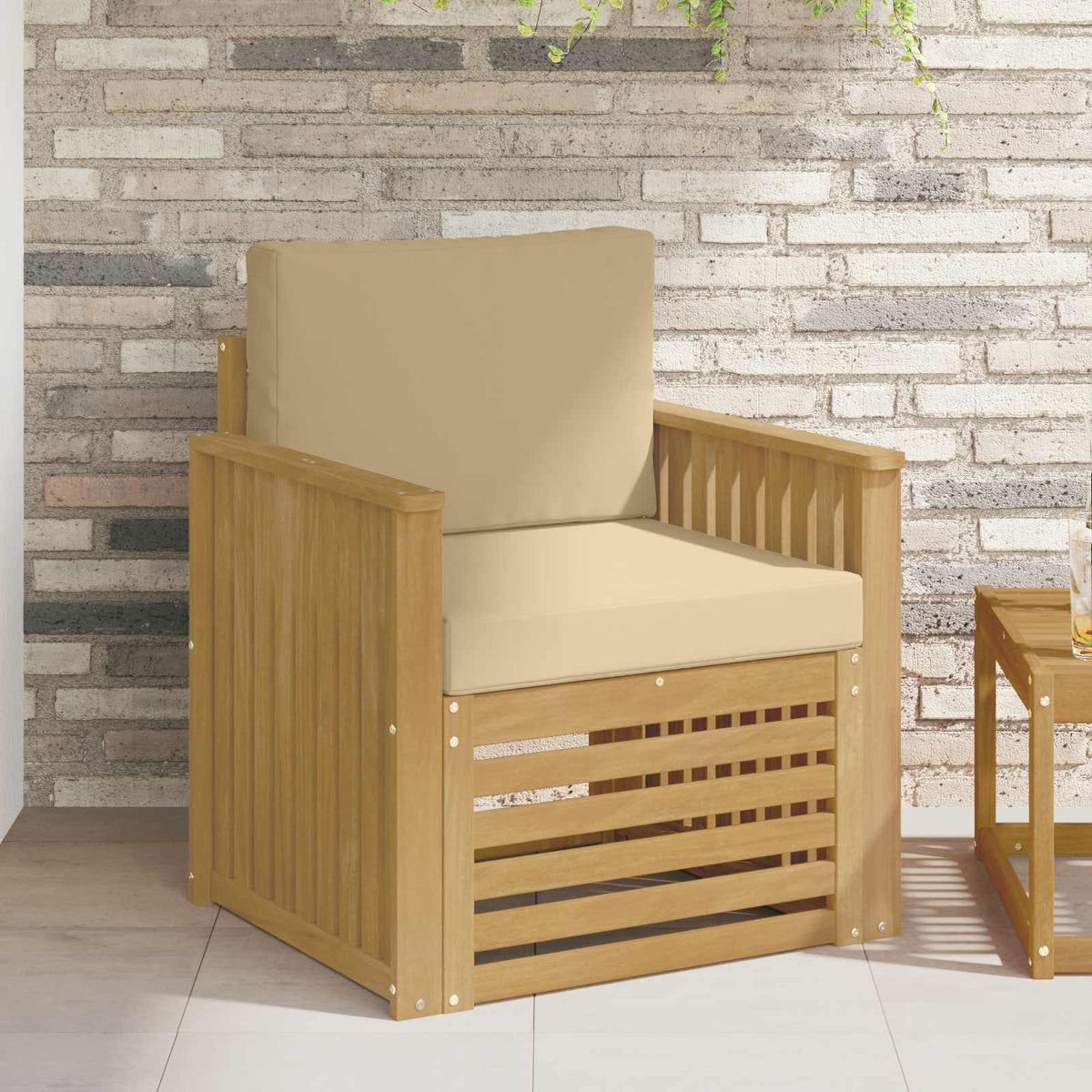 Set vanjskih sofa Poliester Bijela