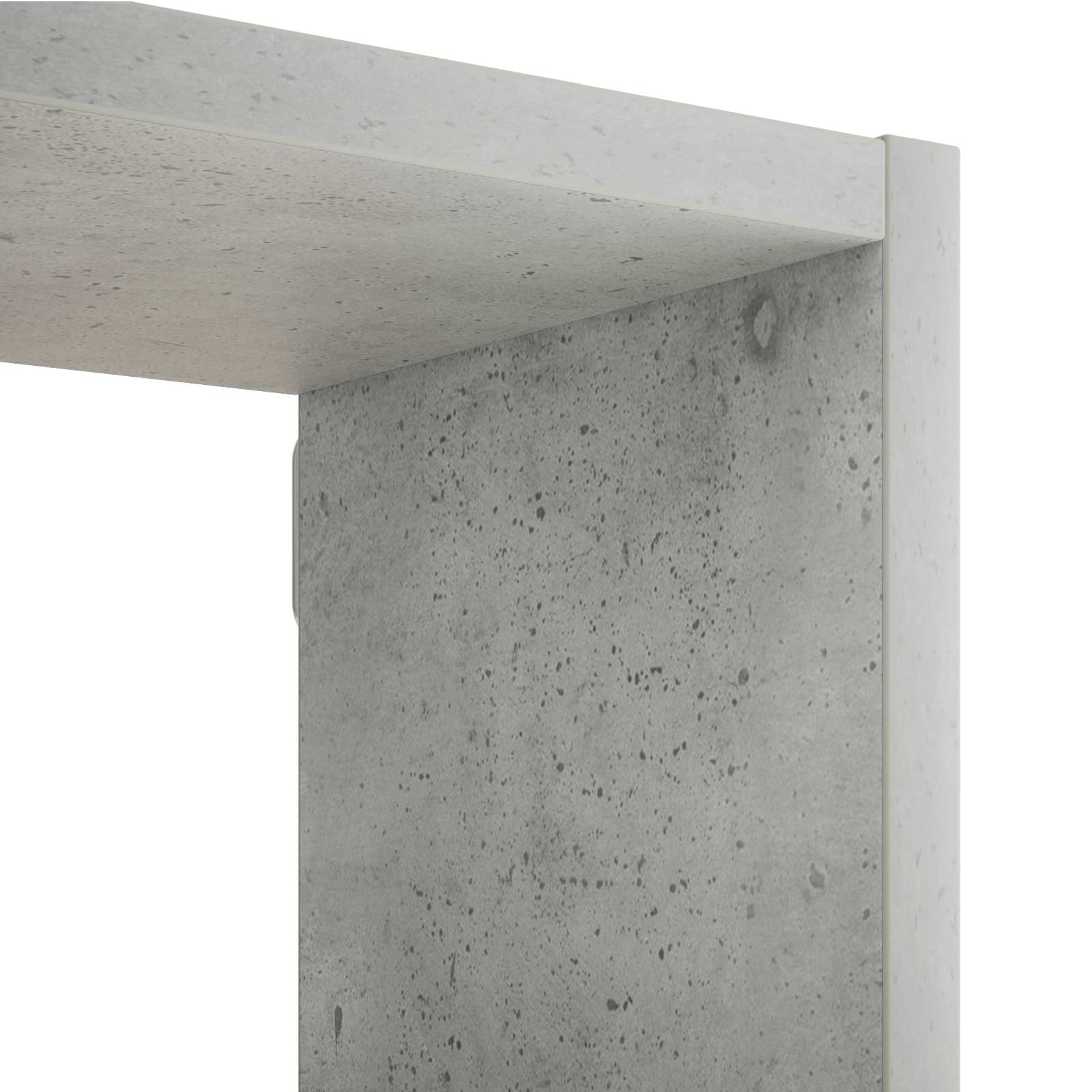 Zidna polica Betonska siva 70 x 17 x 101 cm Prerađeno drvo