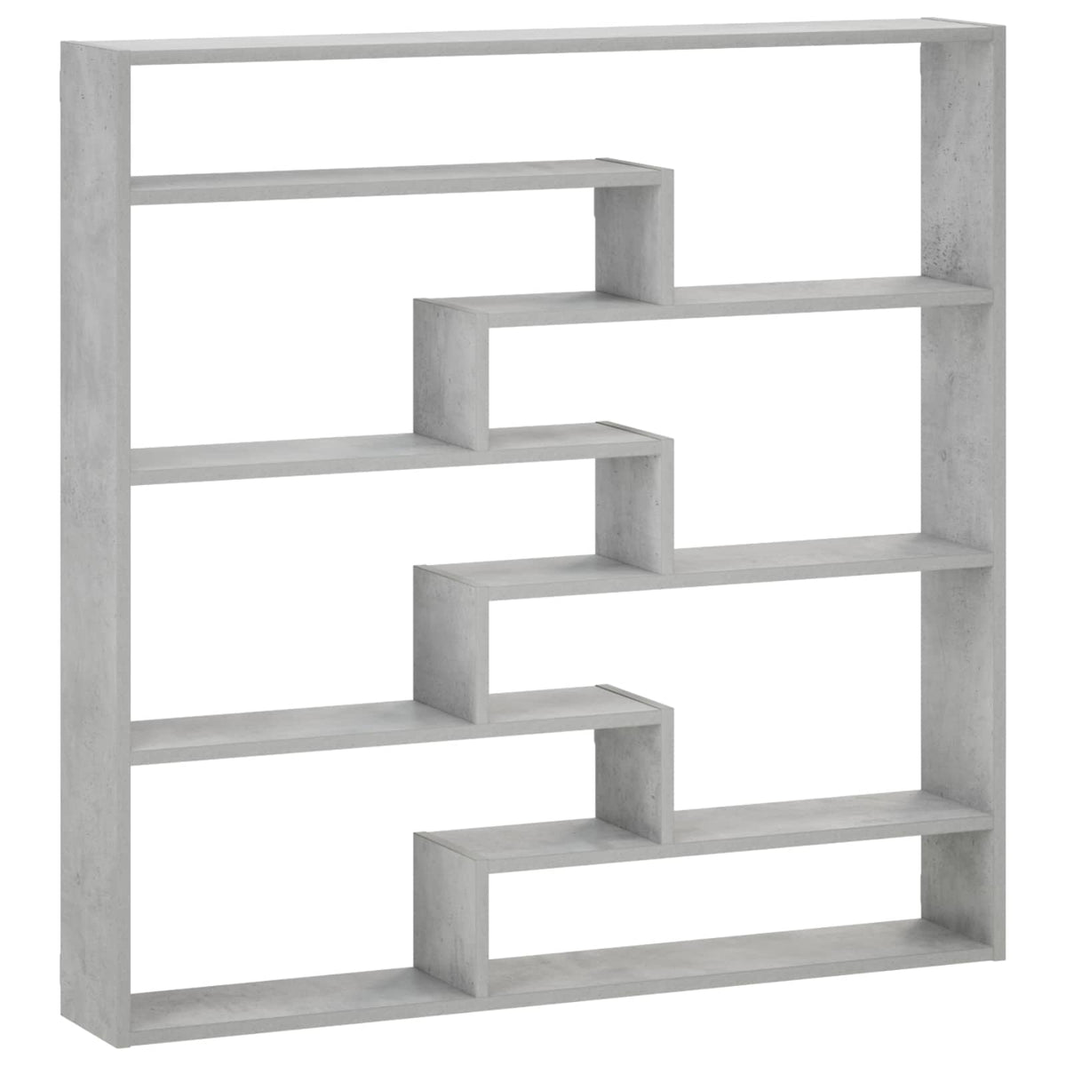 Zidna polica Betonska siva 103 x 17 x 102 cm Prerađeno drvo