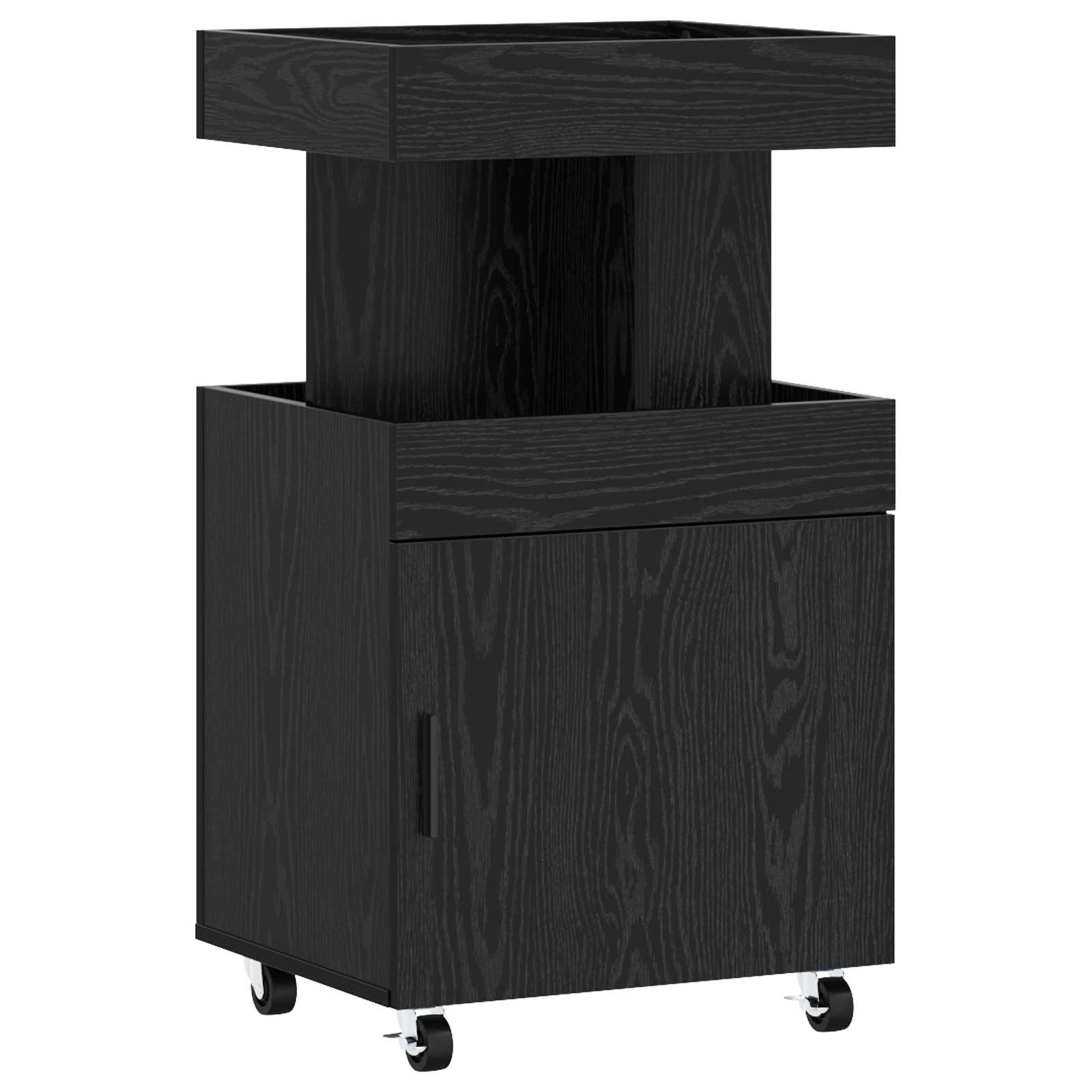 Barska kolica Crni hrast 50 x 41 x 89 cm Konstruirano drvo