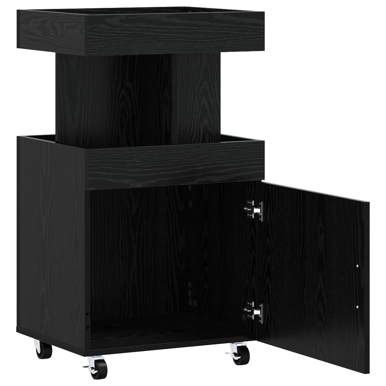 Barska kolica Crni hrast 50 x 41 x 89 cm Konstruirano drvo