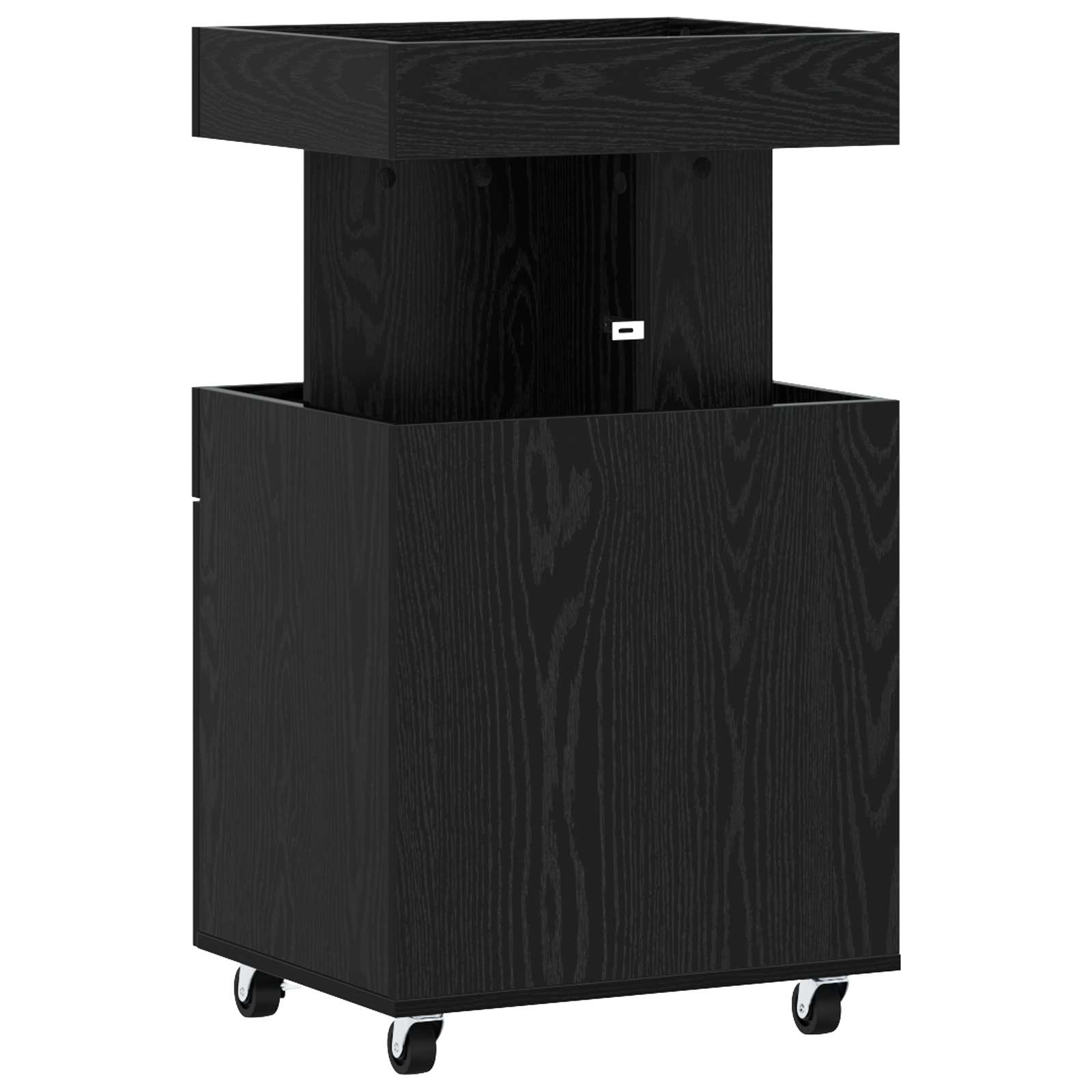 Barska kolica Crni hrast 50 x 41 x 89 cm Konstruirano drvo