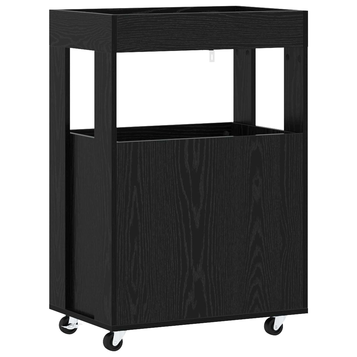 Barska kolica Crni hrast 60 x 39,5 x 89 cm Prerađeno drvo