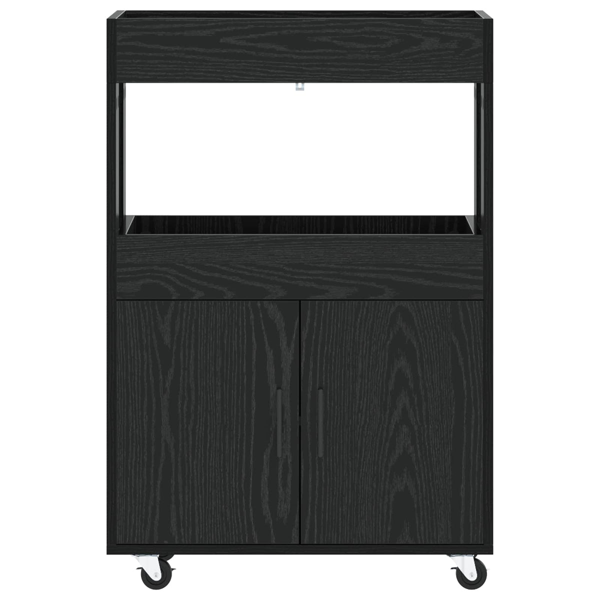 Barska kolica Crni hrast 60 x 39,5 x 89 cm Prerađeno drvo