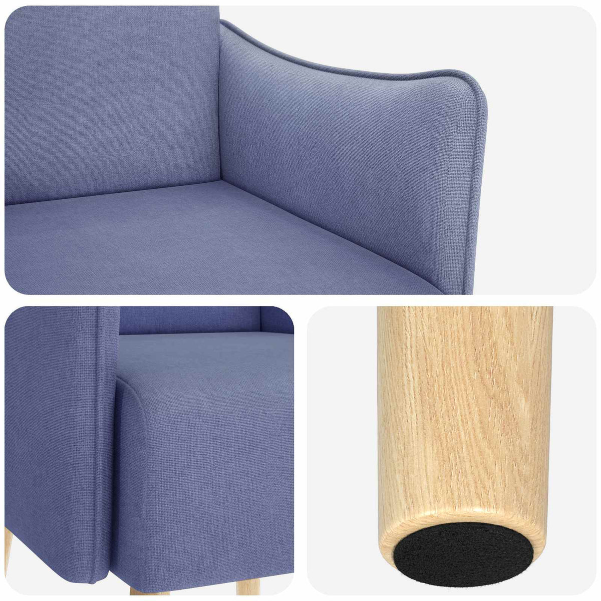 Naglasna stolica Traper plava Tkanina