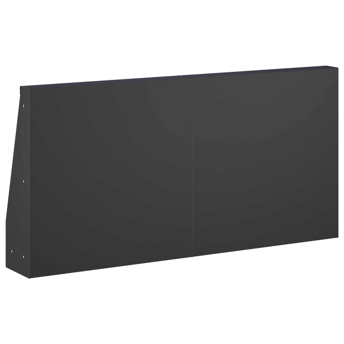 Zid za zadržavanje 2 kom. 40 x 12 x 50 cm Čelik Crna