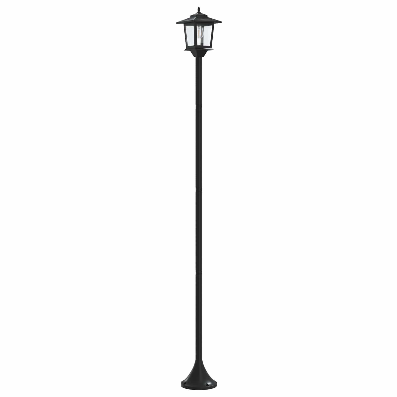 Set uličnih lampi with LED Bulb 2 kom. Crna 16 x 16 x 156 cm