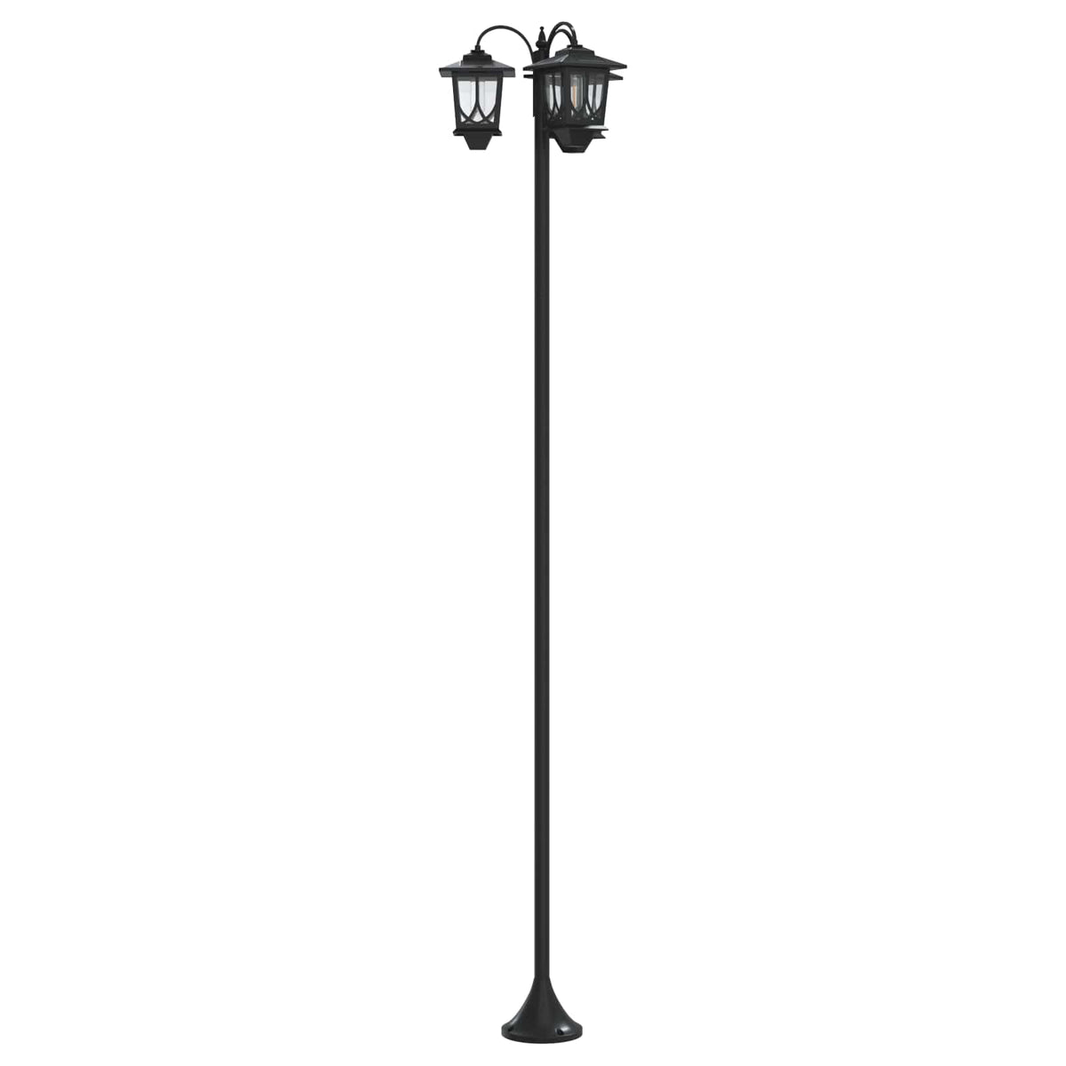 Lampa sa tri glave Crna 16 x 16 x 187 cm Aluminij i ABS