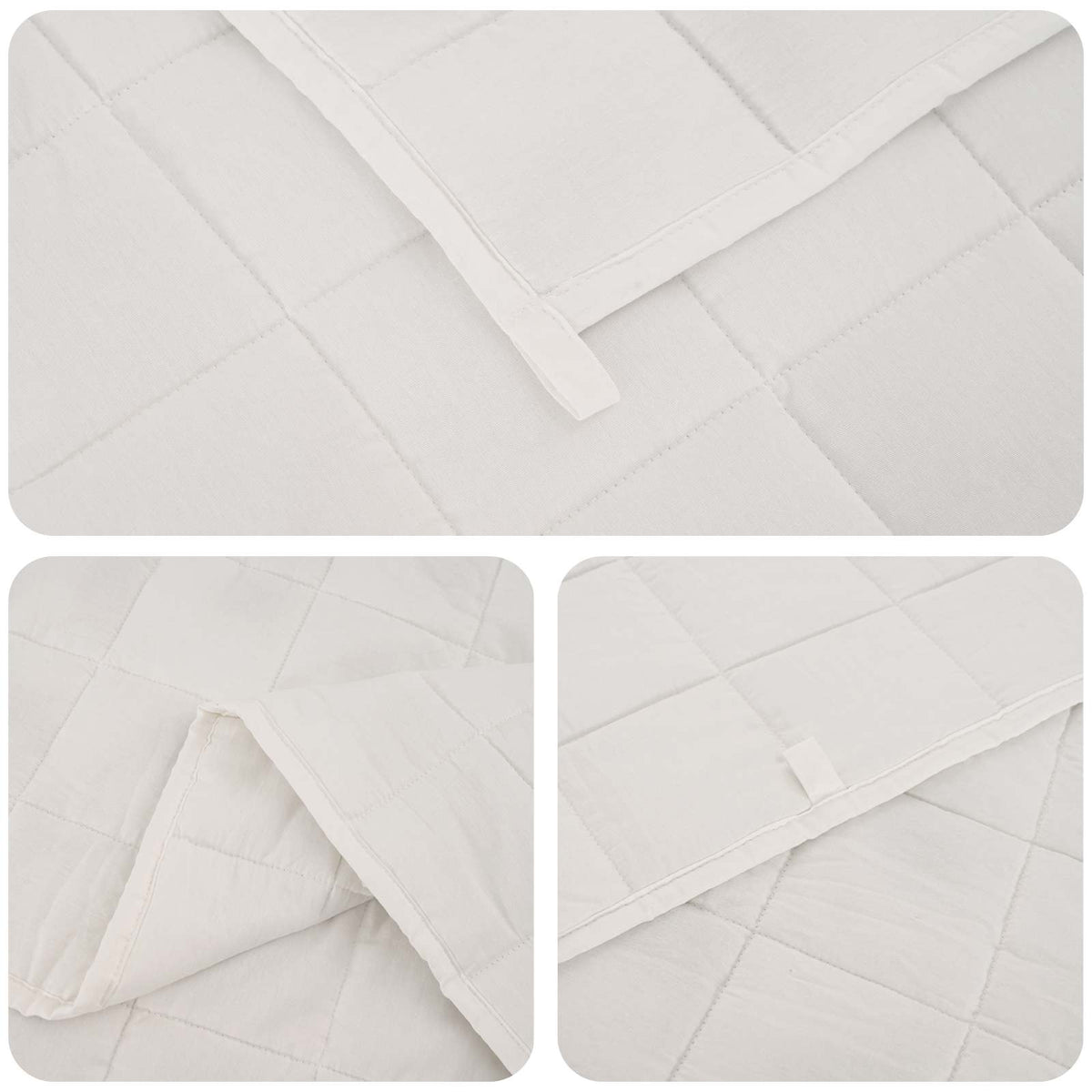 Težak pokrivač Bijela 220 x 230 cm 11 kg 100% Pamuk 205T