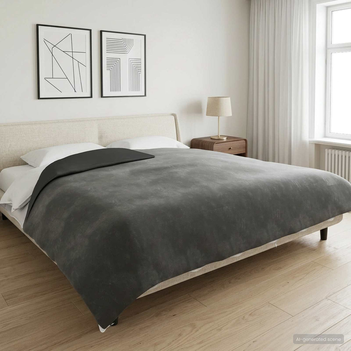 Težak pokrivač Antracit 200 x 220 cm 13 kg 100% Pamuk 205T