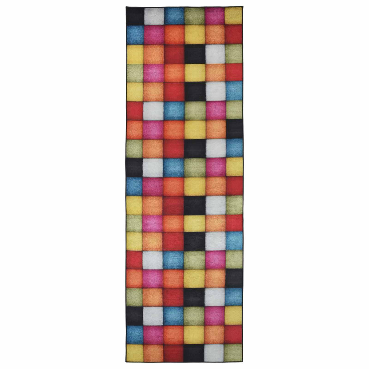 Traka za tepih LESAKA šareni 100 x 300 cm Dijamantni baršun