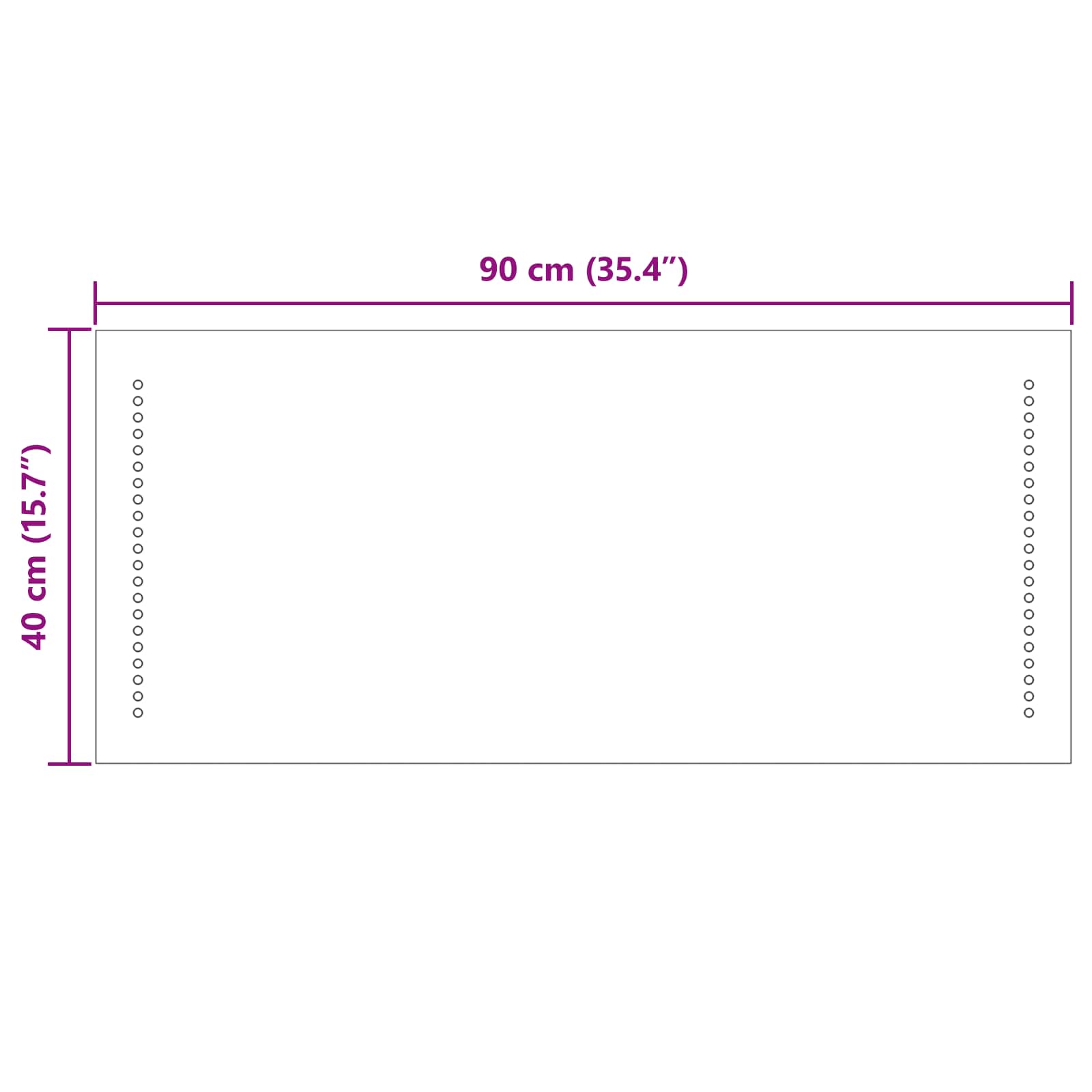 LED kupaonsko ogledalo *Transparent*an 90 x 40 cm Pravokutni