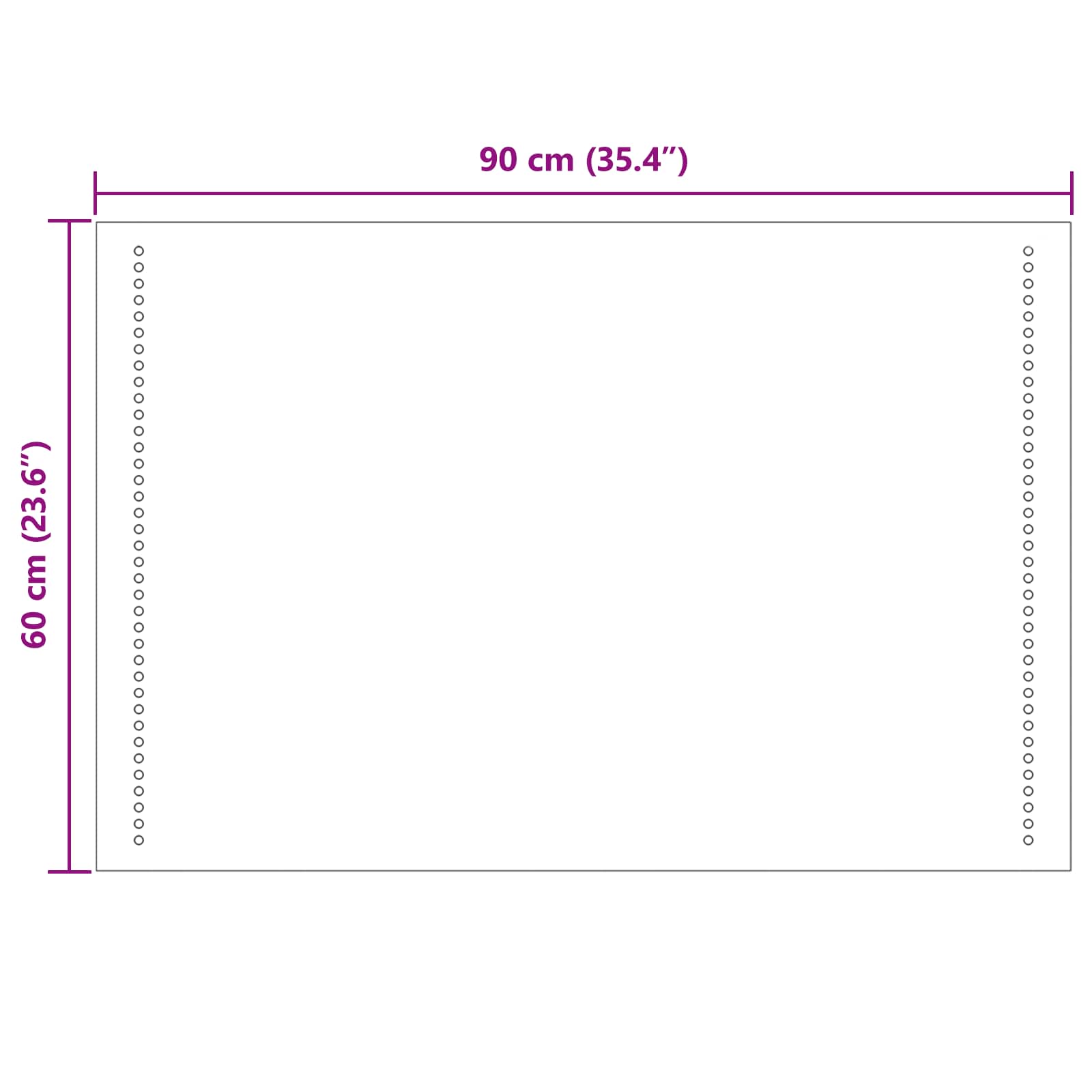 LED kupaonsko ogledalo *Transparent*an 90 x 60 cm Pravokutni