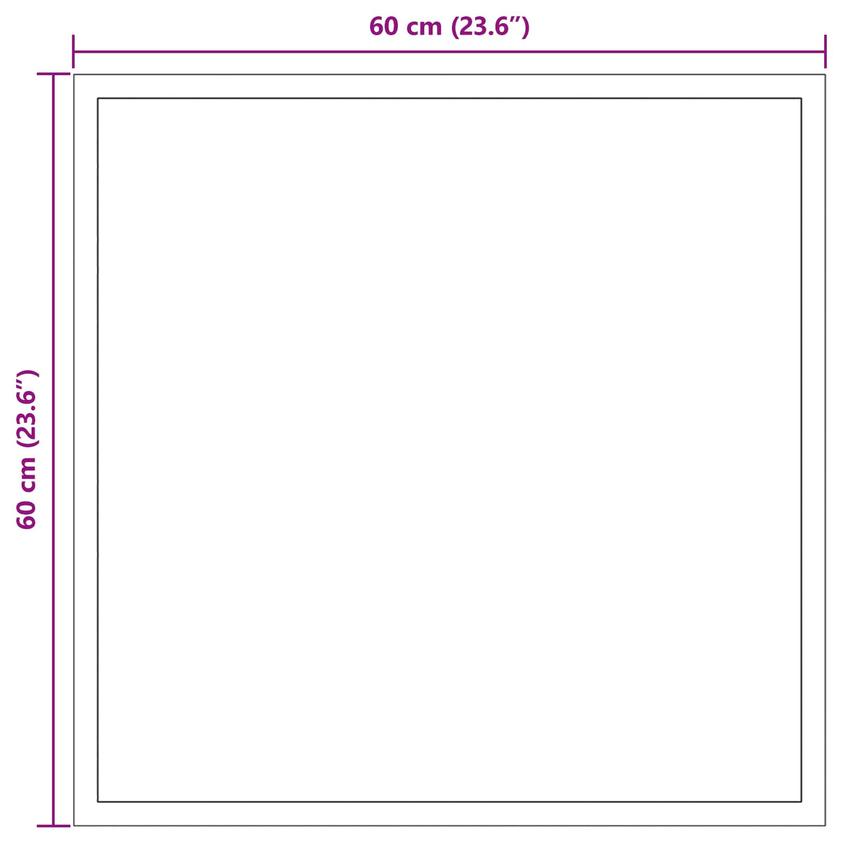LED kupaonsko ogledalo s ogledalom *Transparent*an 60 x 60 cm