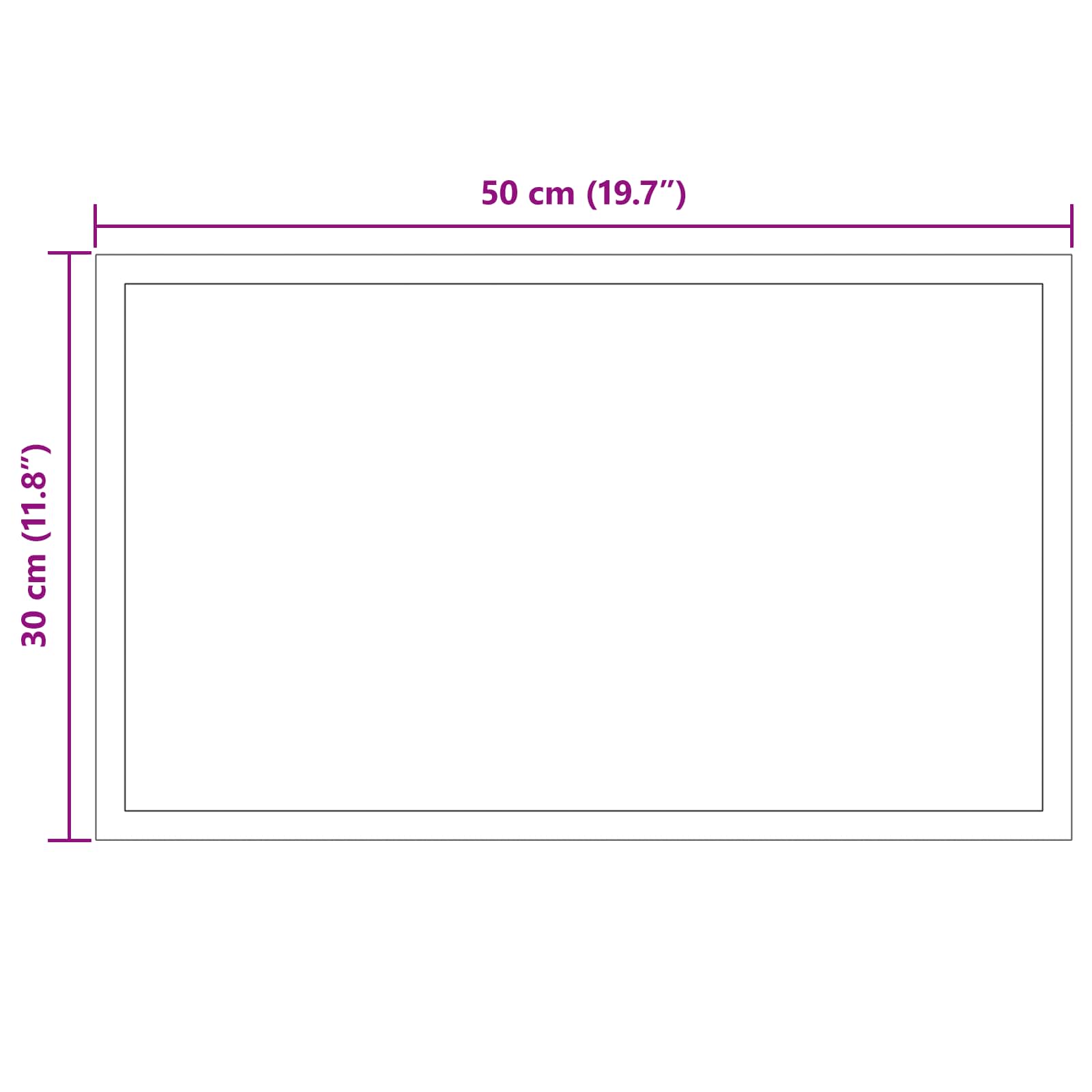 LED kupaonsko ogledalo s ogledalom *Transparent*an 50 x 30 cm