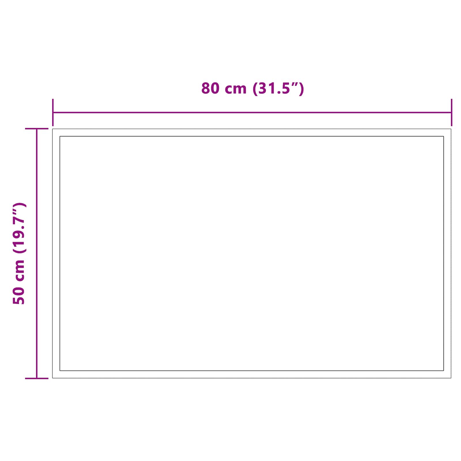 LED kupaonsko ogledalo s ogledalom *Transparent*an 80 x 50 cm