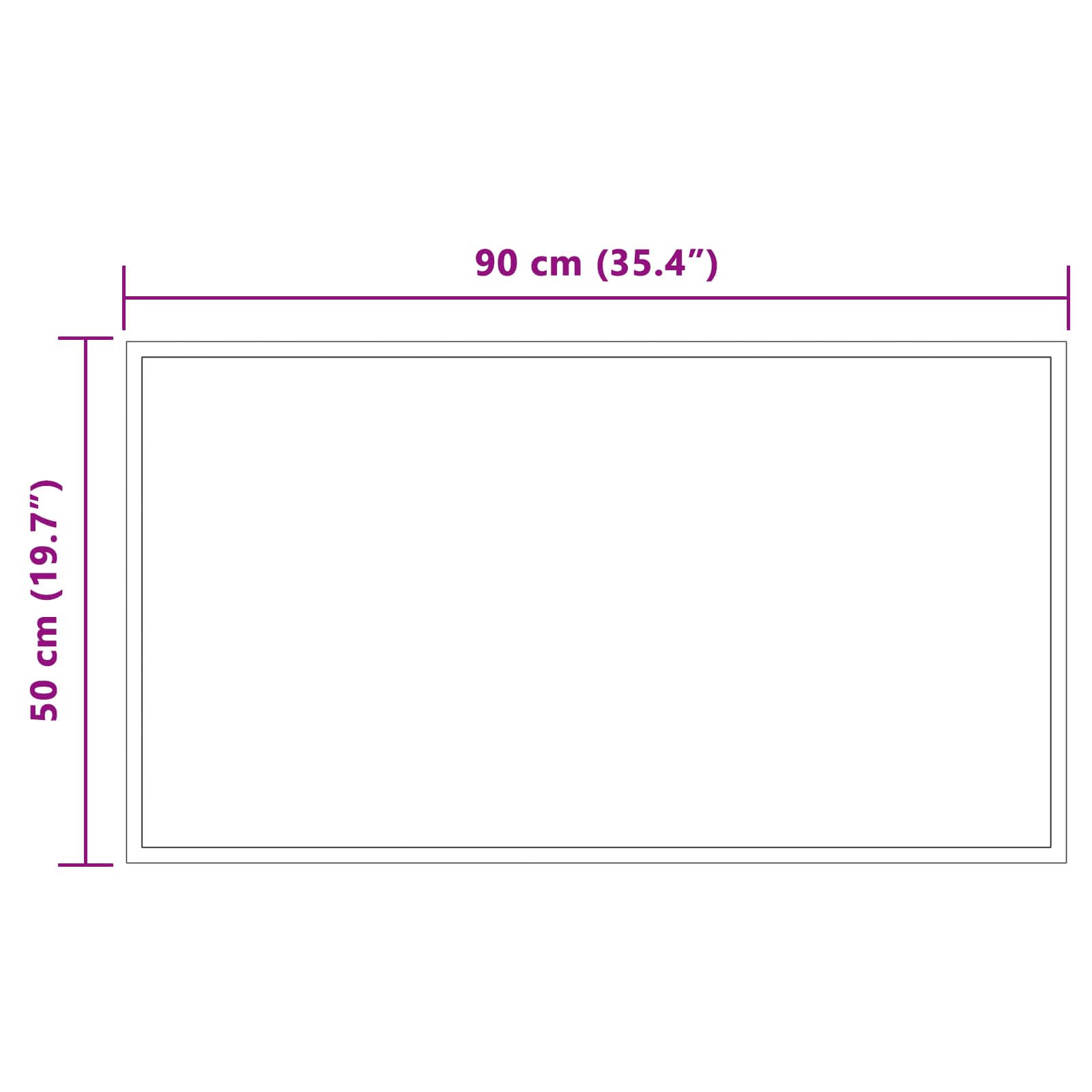 LED kupaonsko ogledalo s ogledalom *Transparent*an 90 x 50 cm