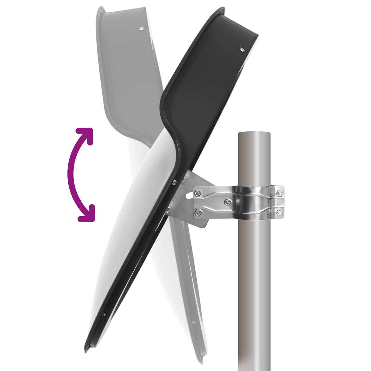Van镜 za promet Crna Ø75 cm Polikarbonat