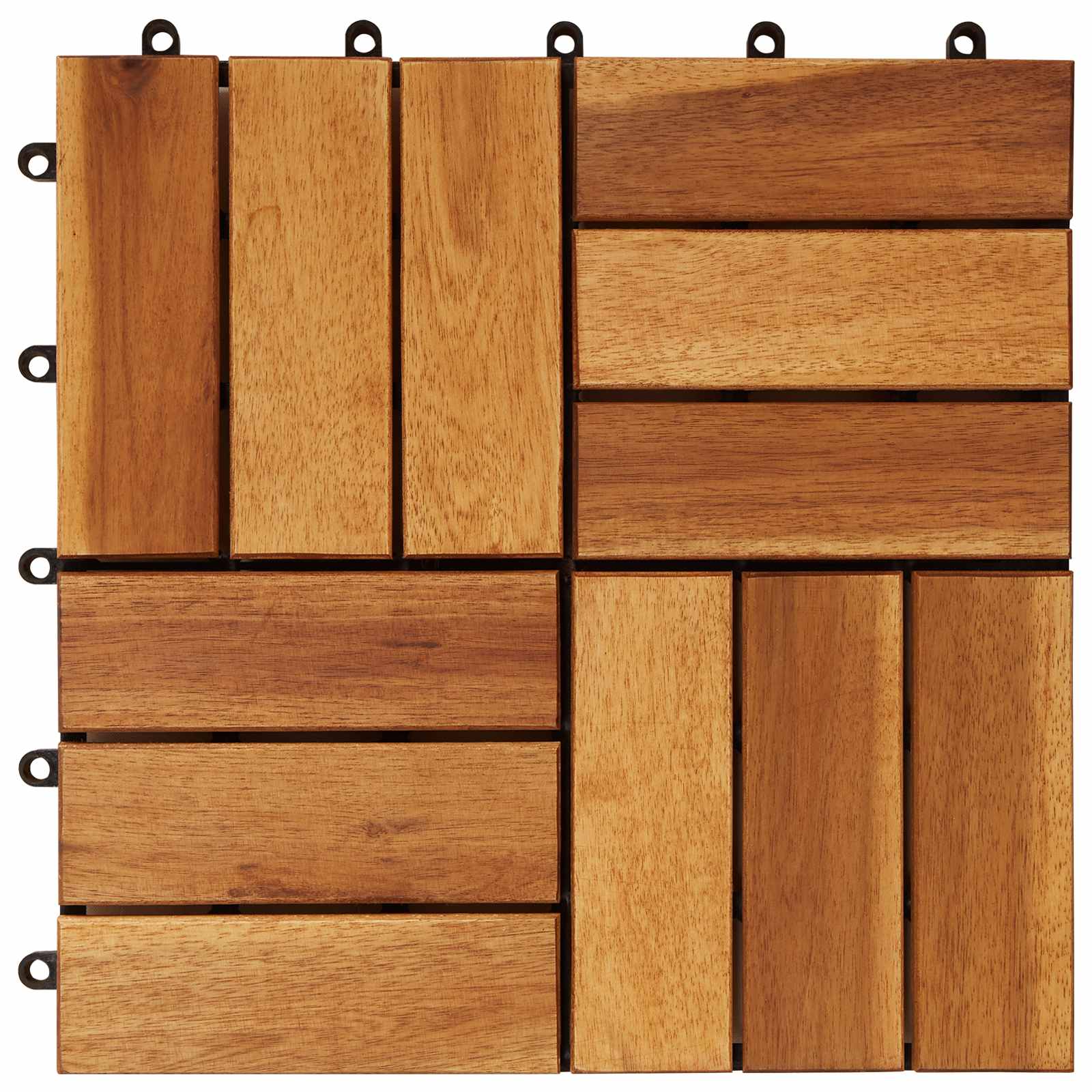 Pločice za decking 20 pcs Smeđa 30 x 30 cm Acacijsko drvo