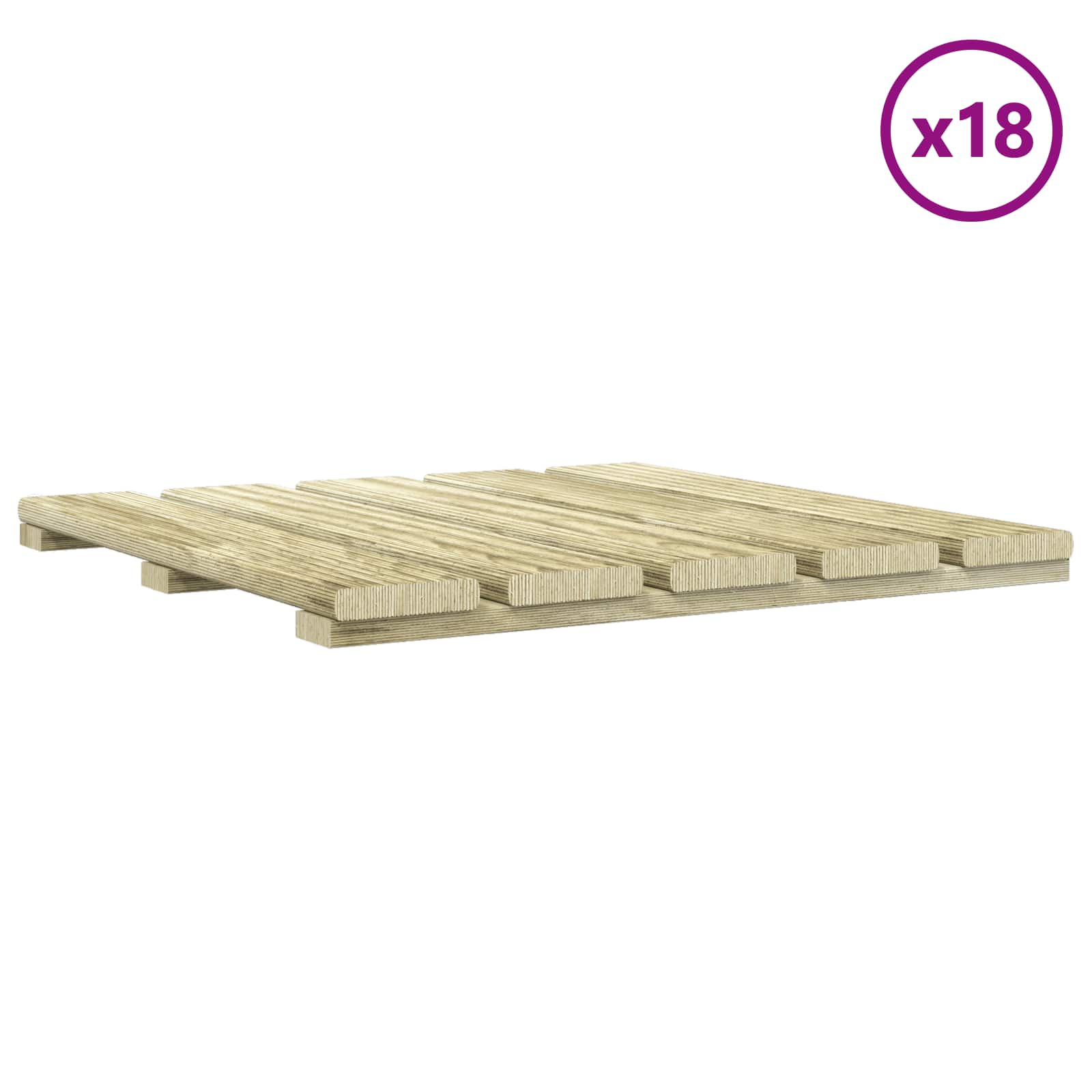Pločice za decking 18 pcs Zelena 50 x 50 cm