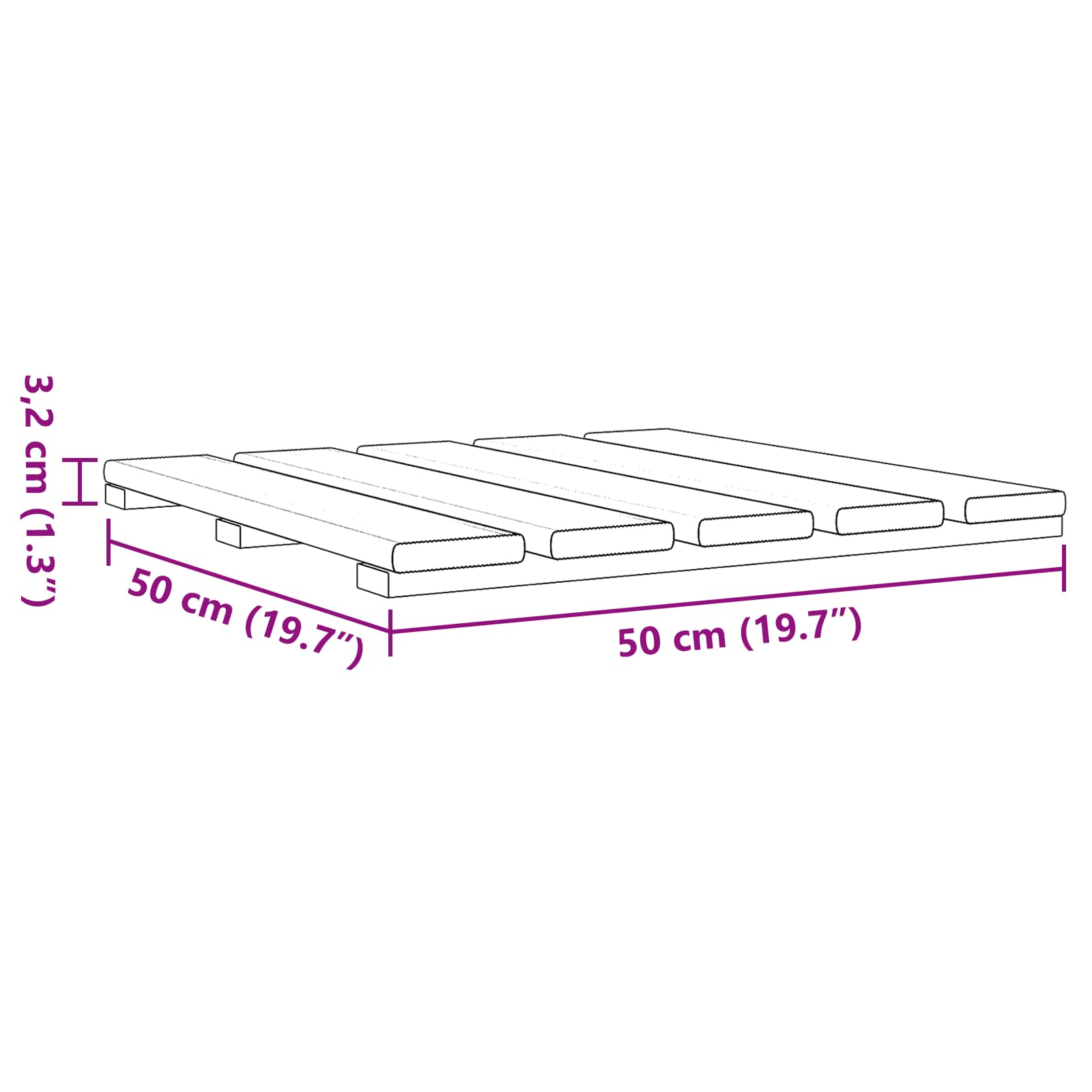 Pločice za decking 30 pcs Smeđa 50 x 50 cm