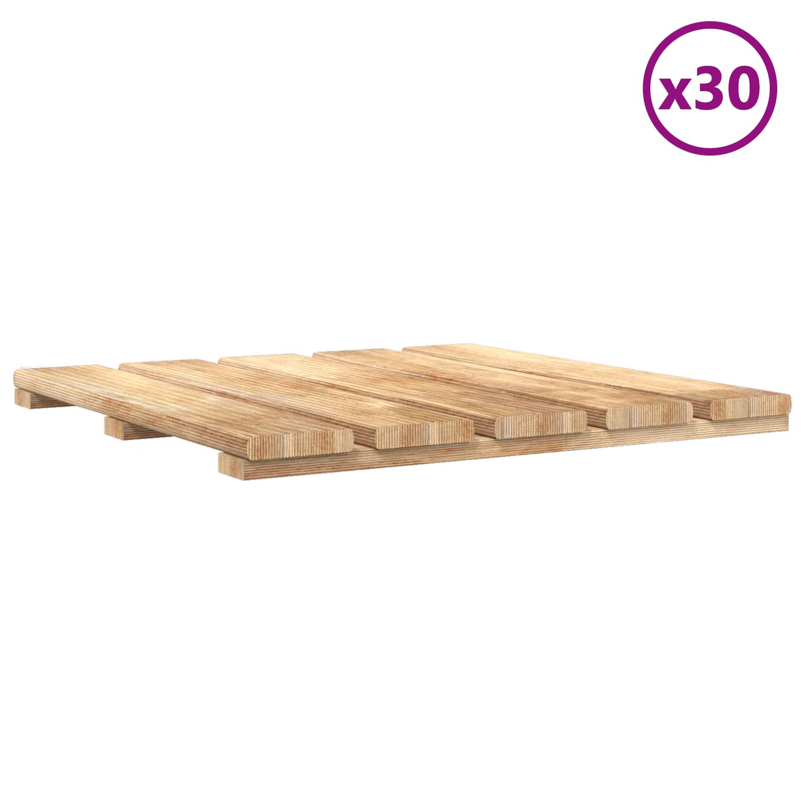 Pločice za decking 30 pcs Smeđa 50 x 50 cm