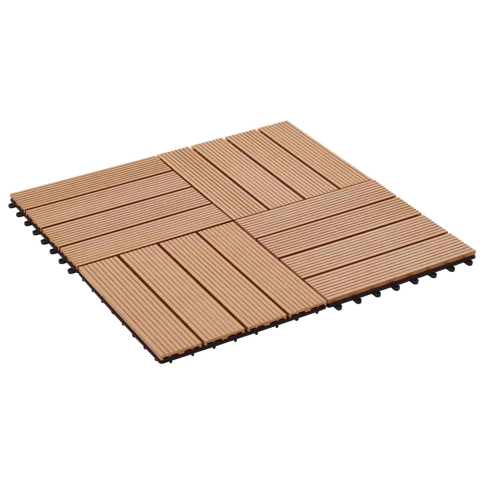 Pločice za decking 22 pcs Tikovina 30 x 30 cm