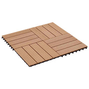Pločice za decking 22 pcs Tikovina 30 x 30 cm