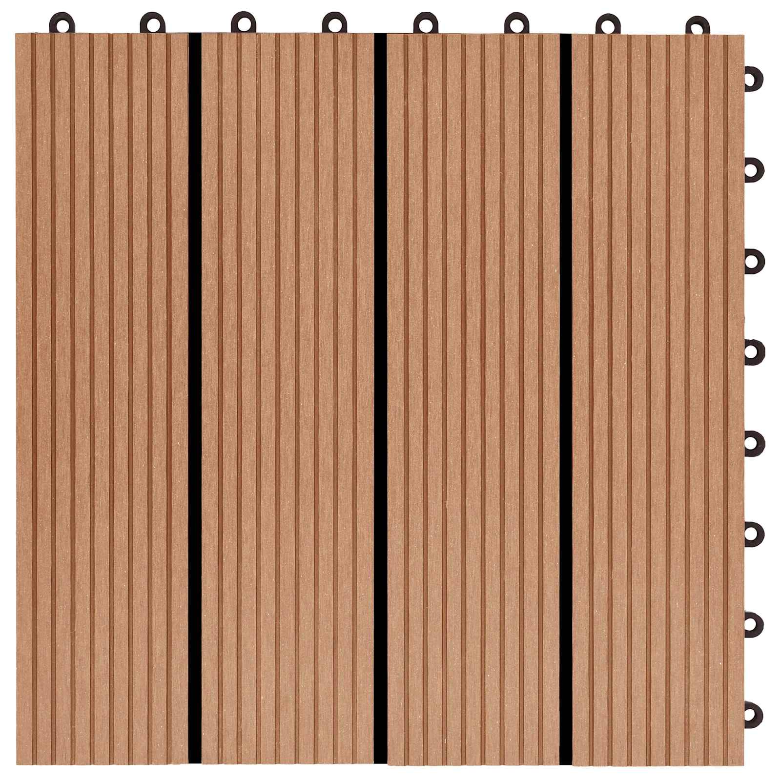 Pločice za decking 22 pcs Tikovina 30 x 30 cm