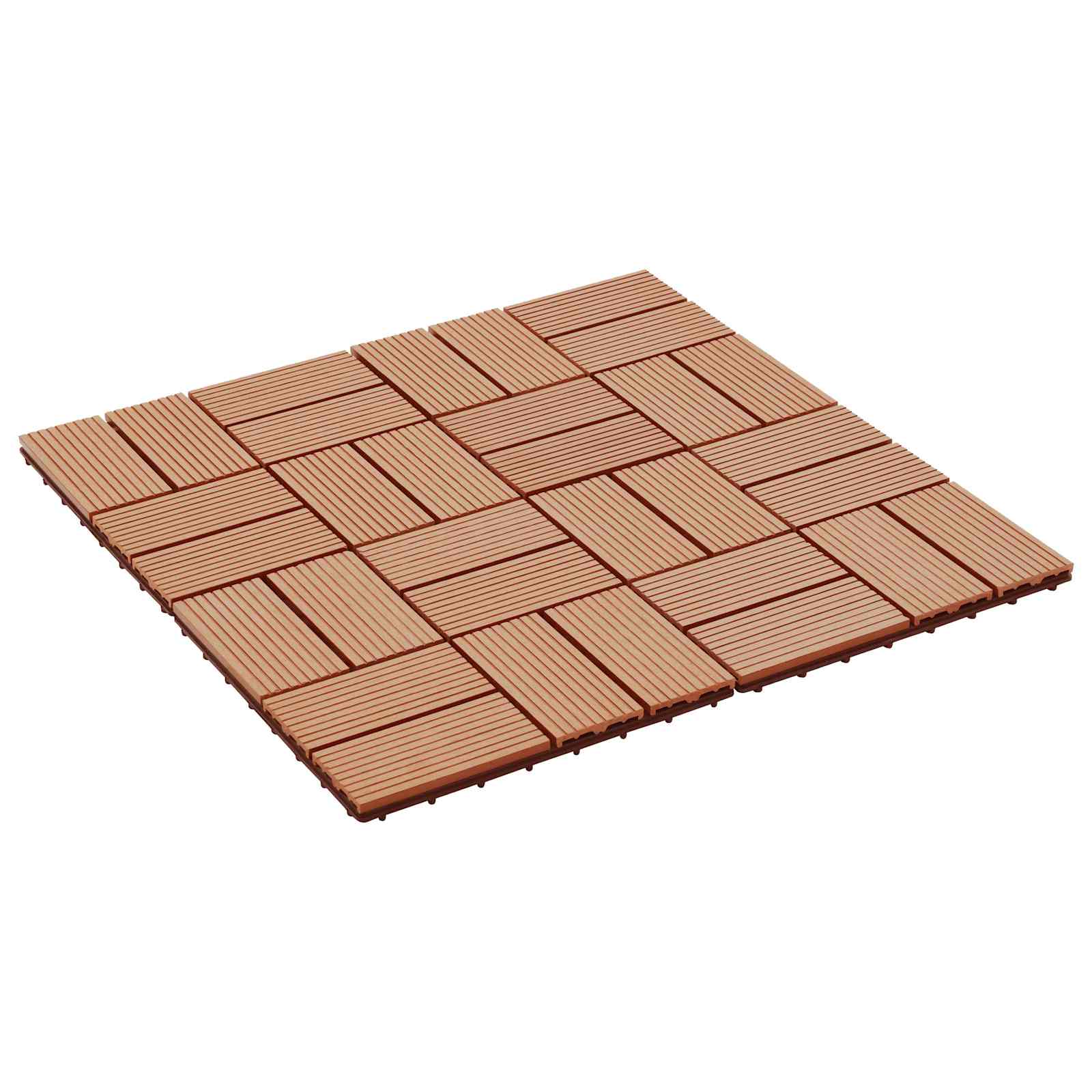 Pločice za decking 22 pcs Tikovina 30 x 30 cm