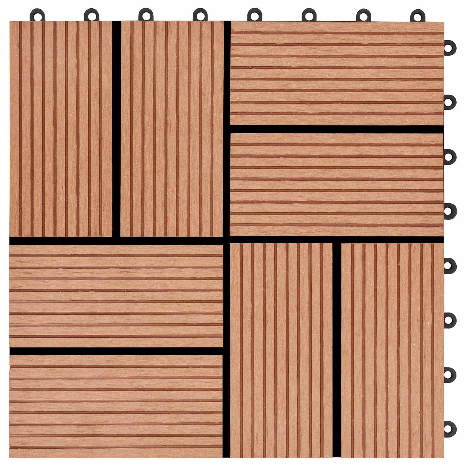 Pločice za decking 22 pcs Tikovina 30 x 30 cm