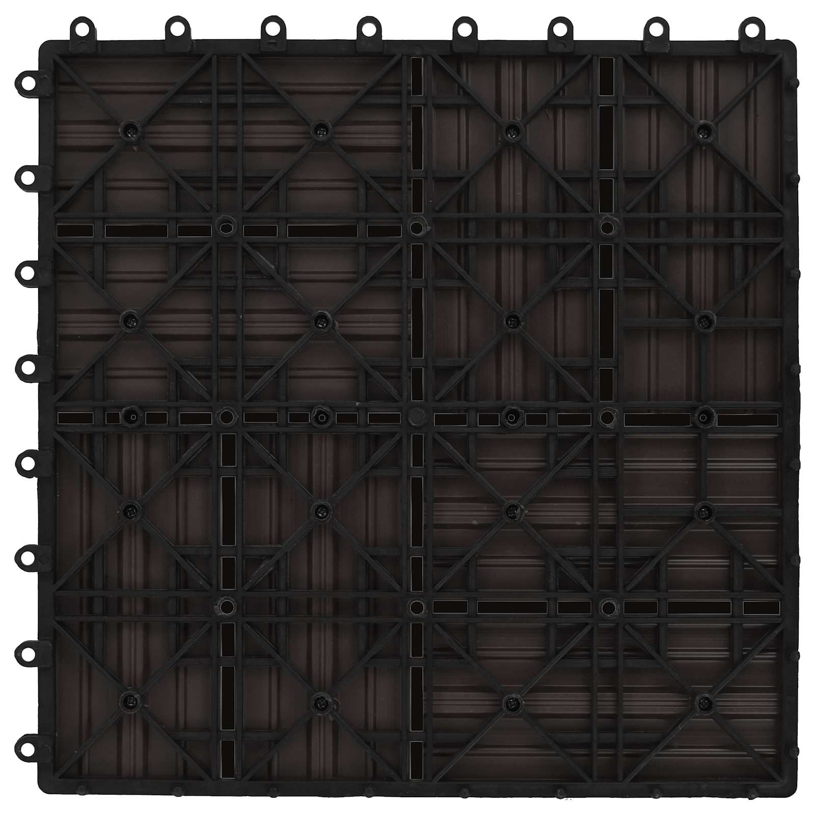 Pločice za decking 22 pcs Tamno smeđa 30 x 30 cm