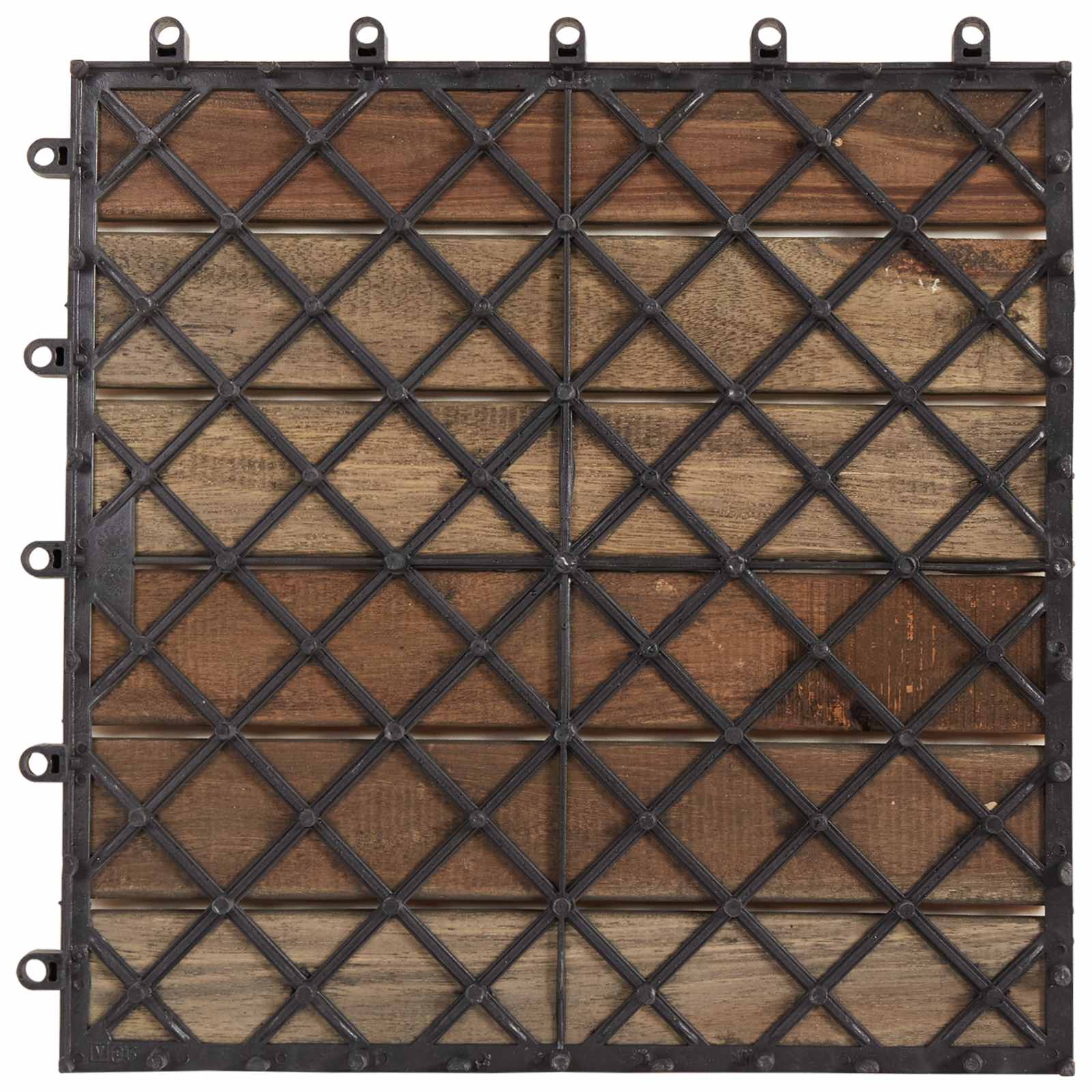 Pločice za decking 20 pcs Siva 30 x 30 cm Acacijsko drvo