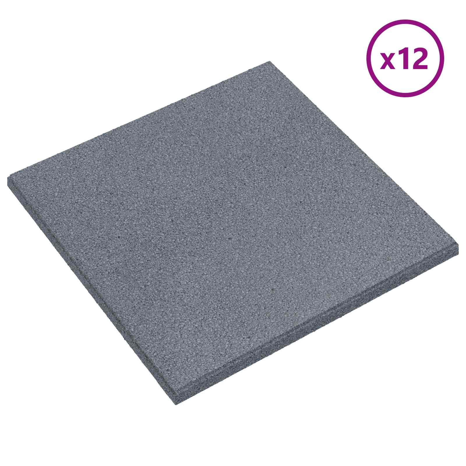 Ploče za zaštitu od padova 12 pcs Siva 50 x 50 cm Guma