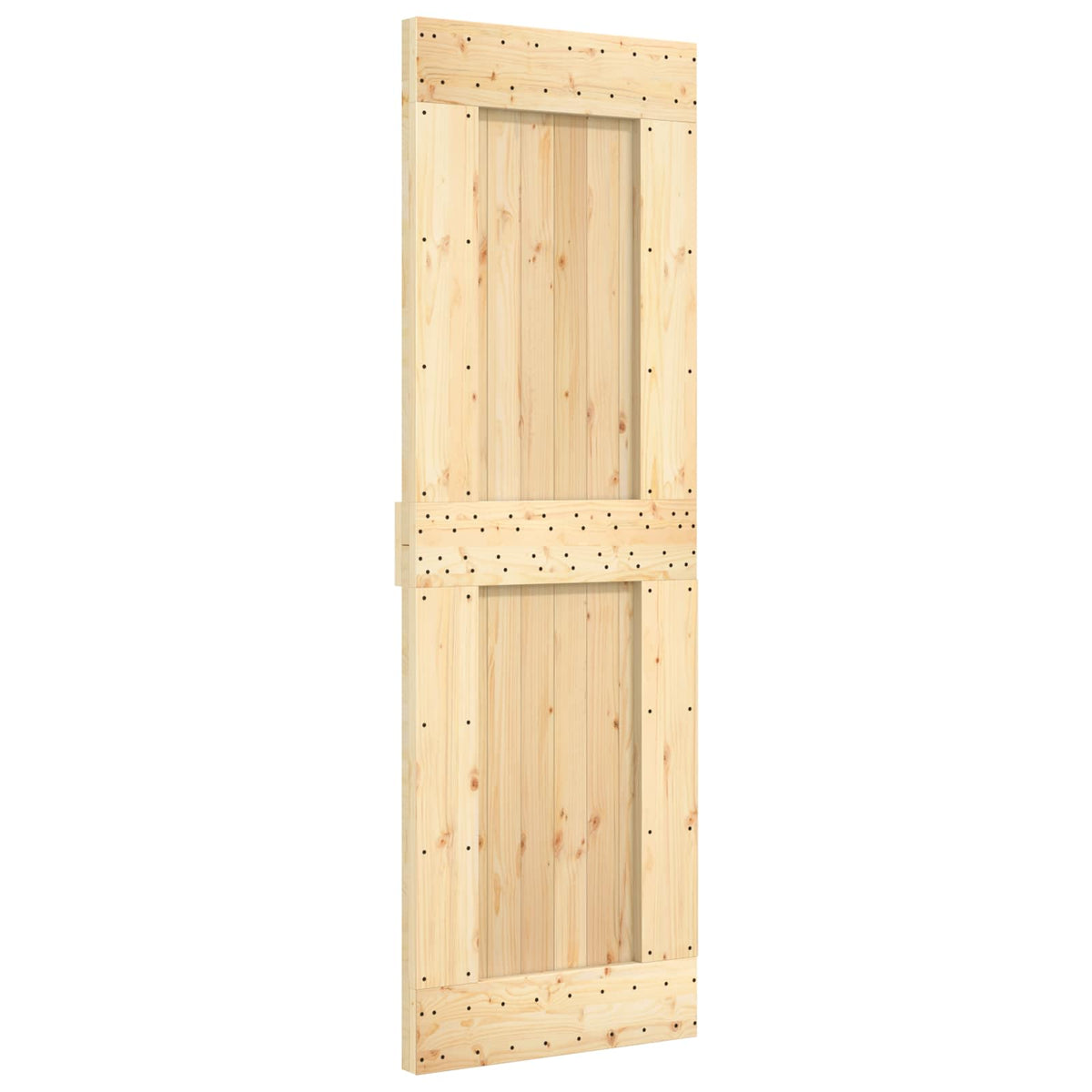Klizna vrata 70 x 210 cm Čvrsta borovina (neobrađena)