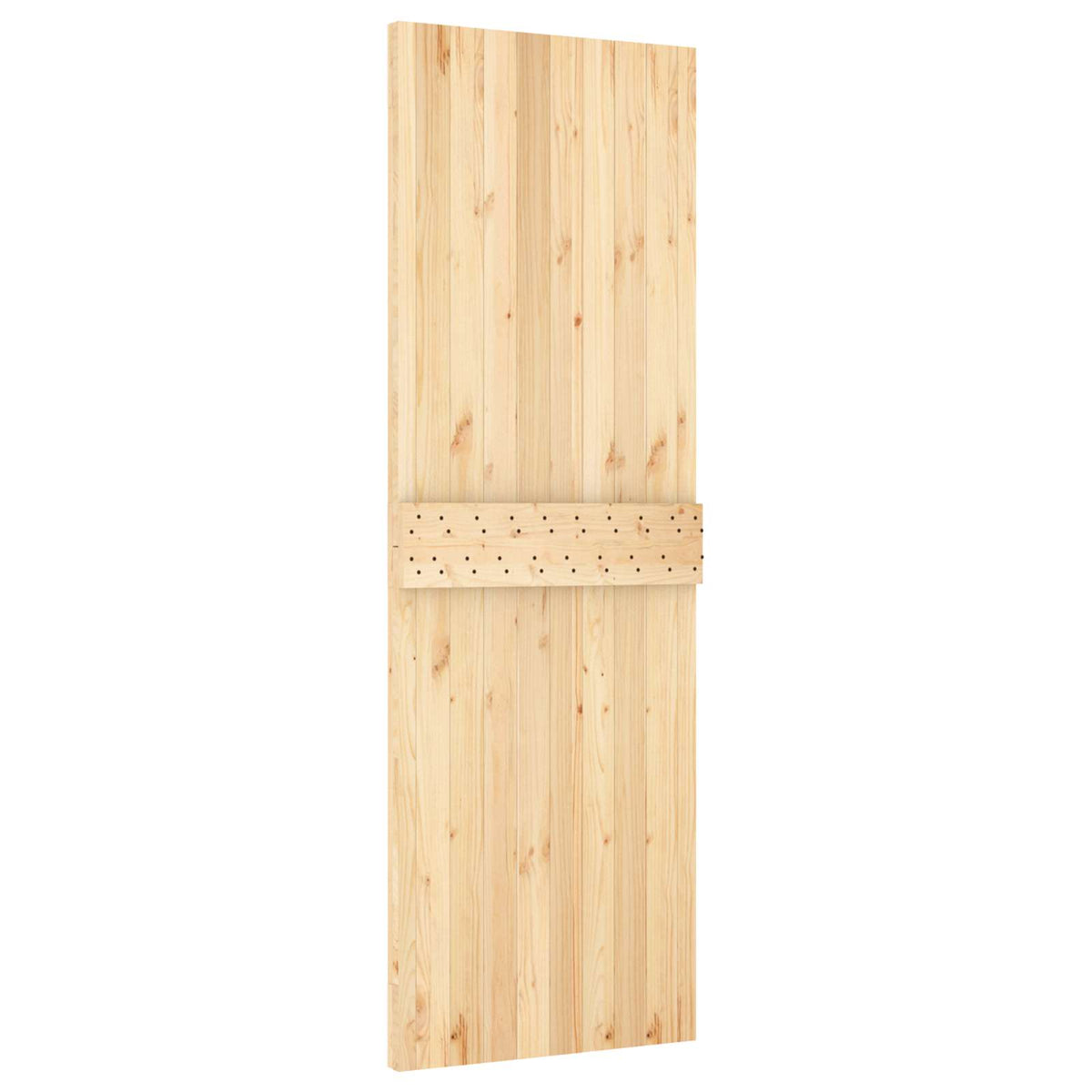 Klizna vrata 70 x 210 cm Čvrsta borovina (neobrađena)