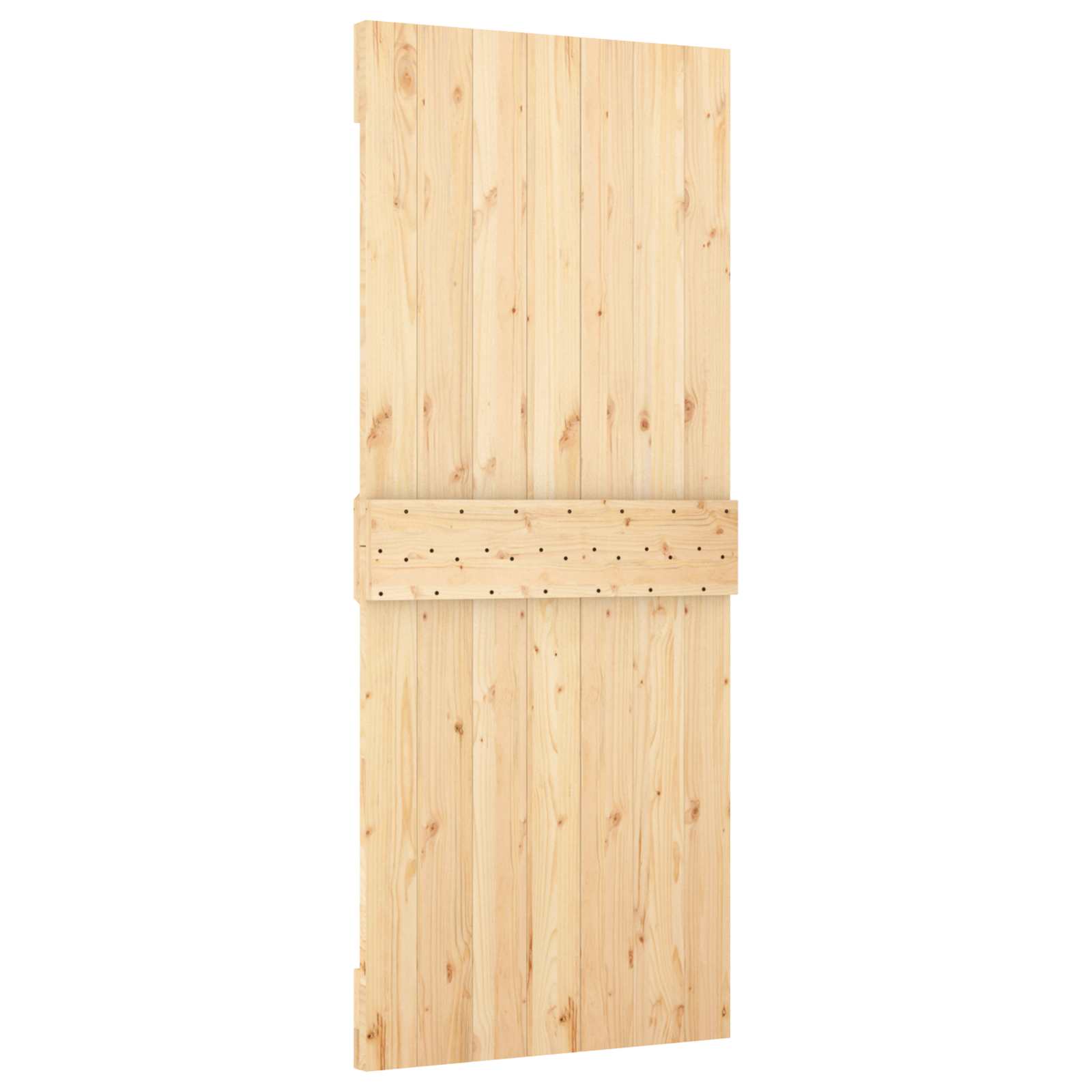 Klizna vrata Prirodna i bijela 90 x 210 cm Masivna borovina