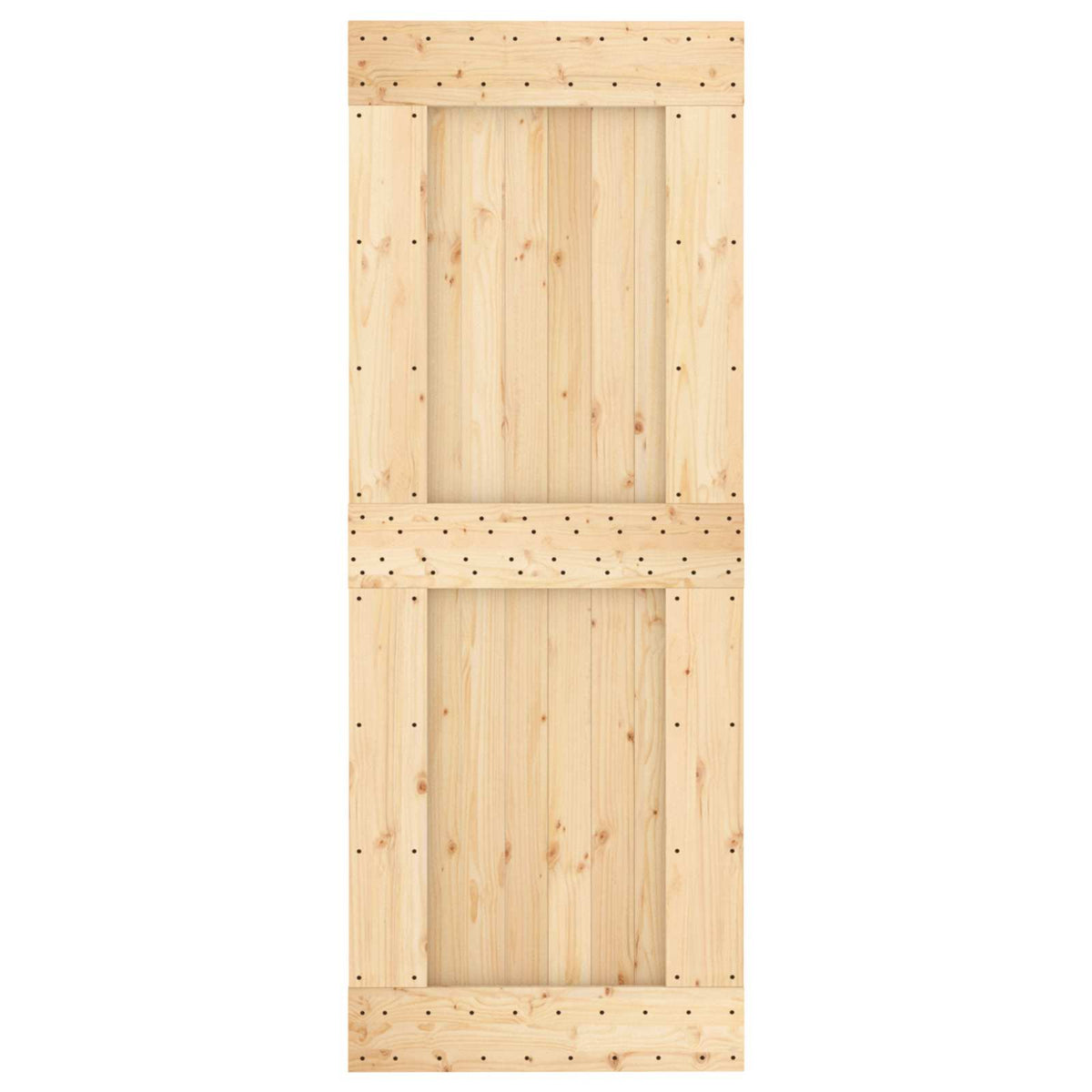 Klizna vrata 80 x 210 cm Čvrsta borovina (neobrađena)