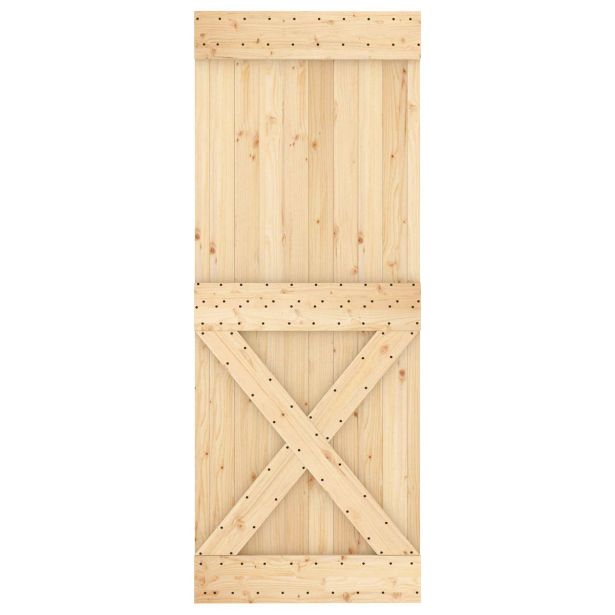 Klizna vrata Prirodna i bijela 90 x 210 cm Masivna borovina