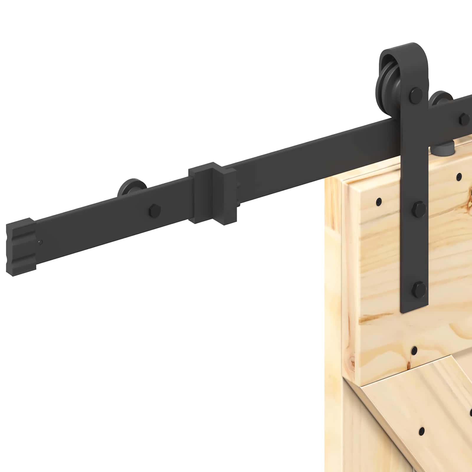 Klizna vrata NARVIK Prirodna i crna 85 x 210 cm (152,5 cm)