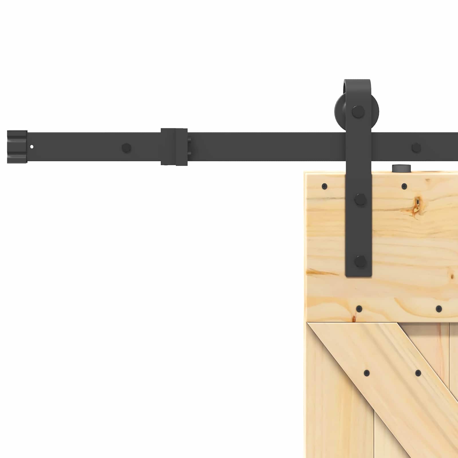 Klizna vrata NARVIK Prirodna i crna 70 x 210 cm (213,5 cm)