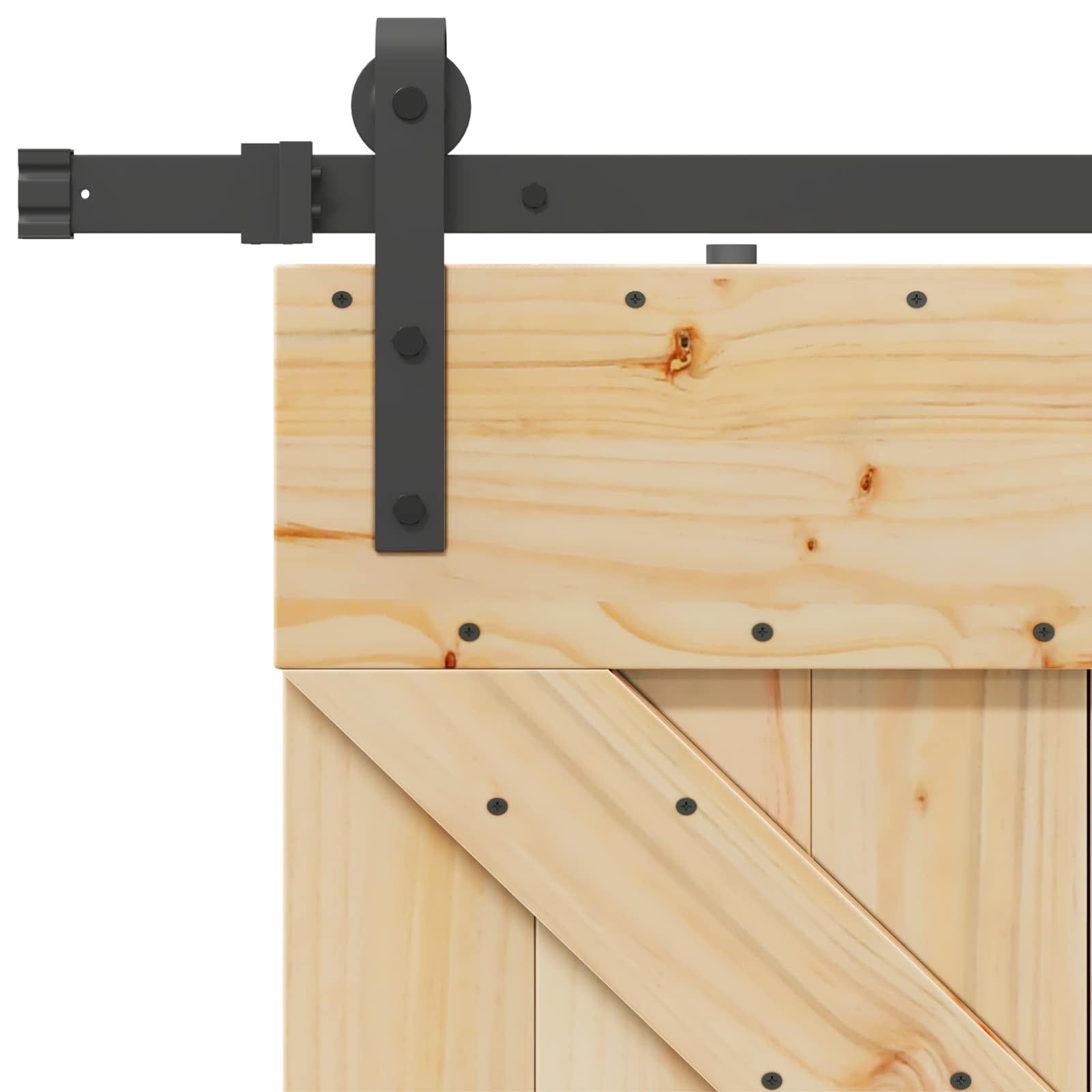 Klizna vrata NARVIK Prirodna i crna 90 x 210 cm (213,5 cm)