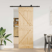 Klizna vrata NARVIK 70 x 210 cm (152,5 cm) Prirodna i crna