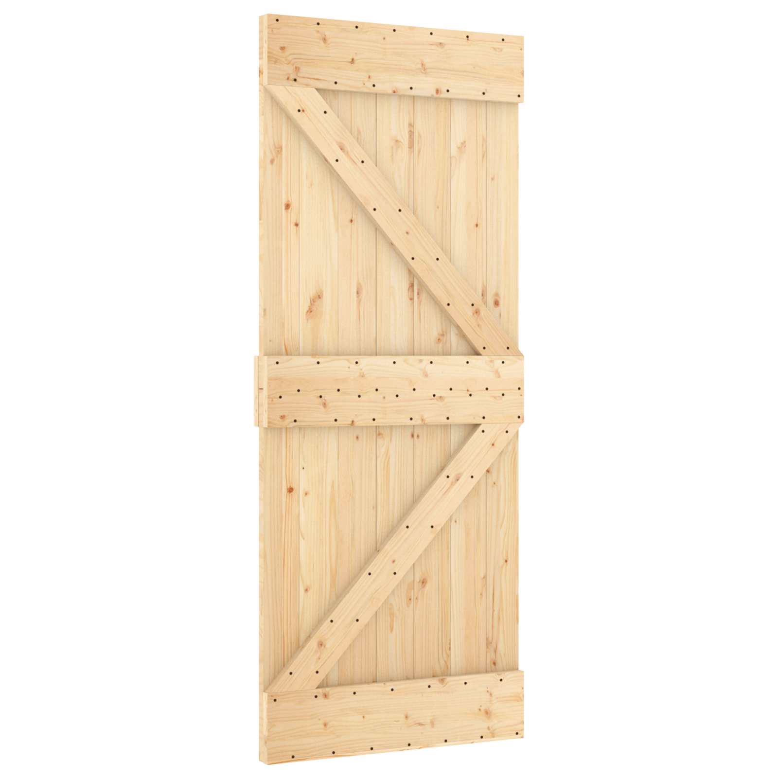 Klizna vrata NARVIK Prirodna i crna 70 x 210 cm (213,5 cm)