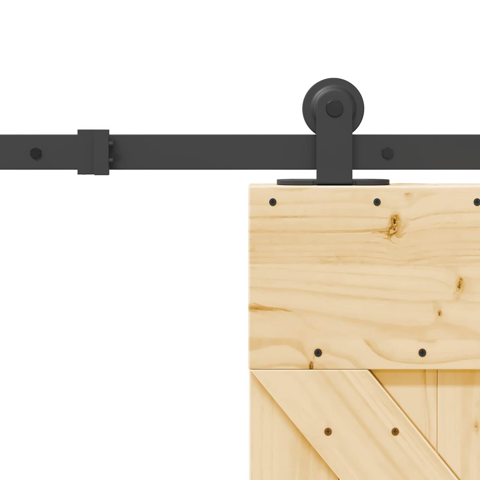Klizna vrata NARVIK Prirodna i crna 85 x 210 cm (213,5 cm)
